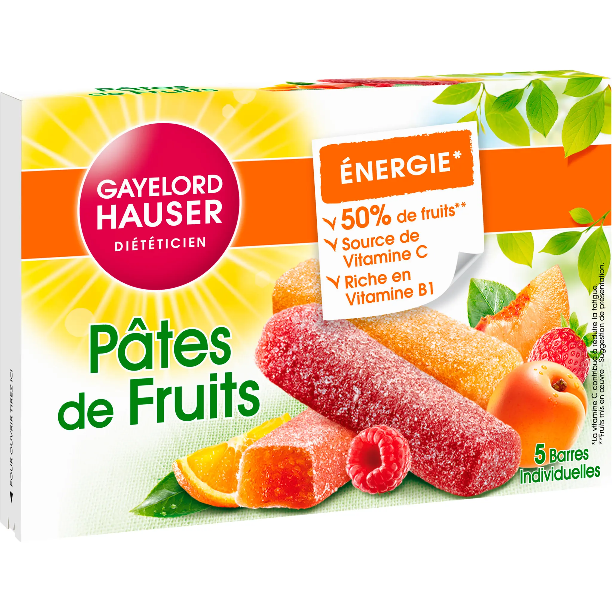 GAYELORD HAUSER Barres pâtes de fruits individuelles