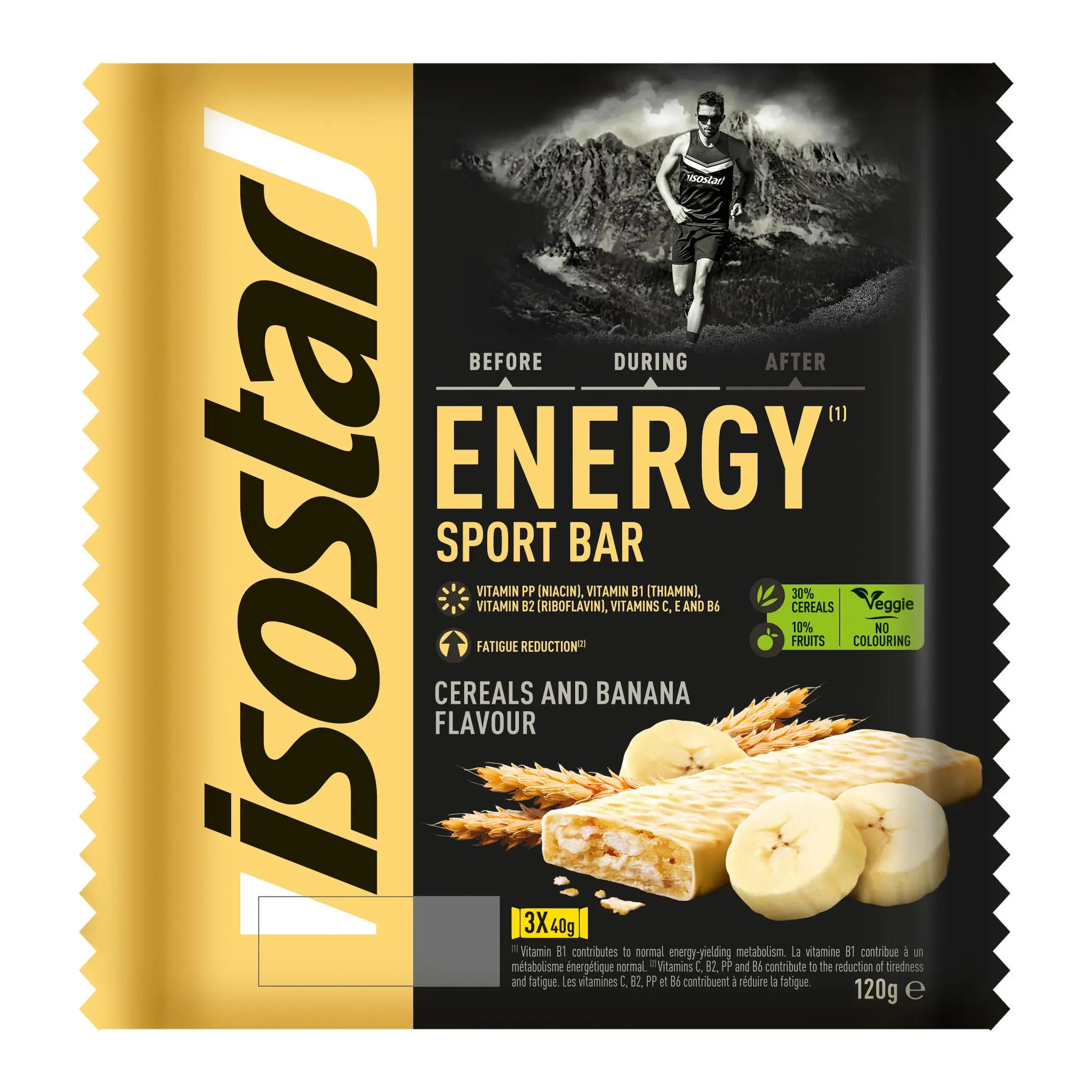 ISOSTAR Barres énergisantes aux céréales et à la banane