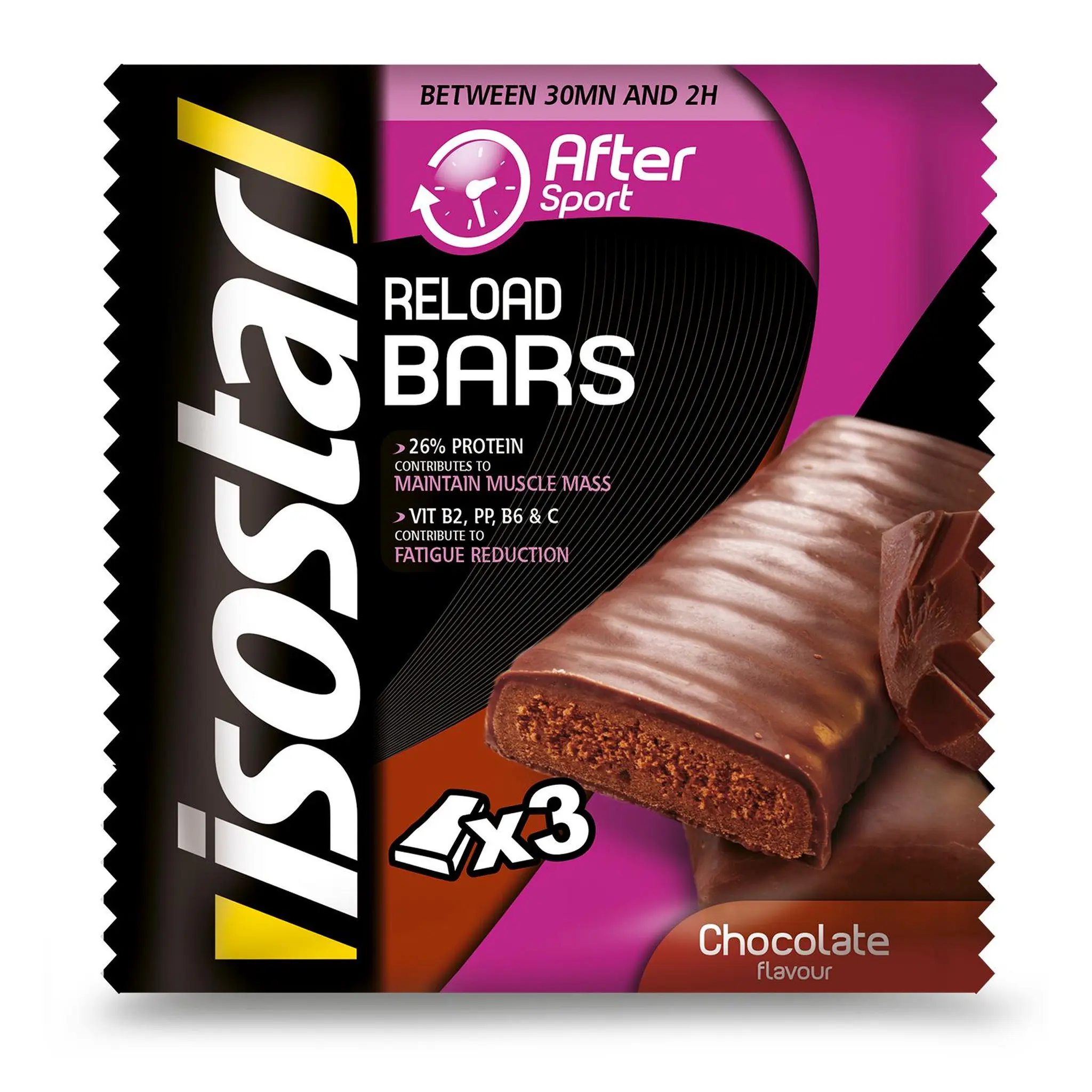 ISOSTAR Barres énergétiques au chocolat et protéinées