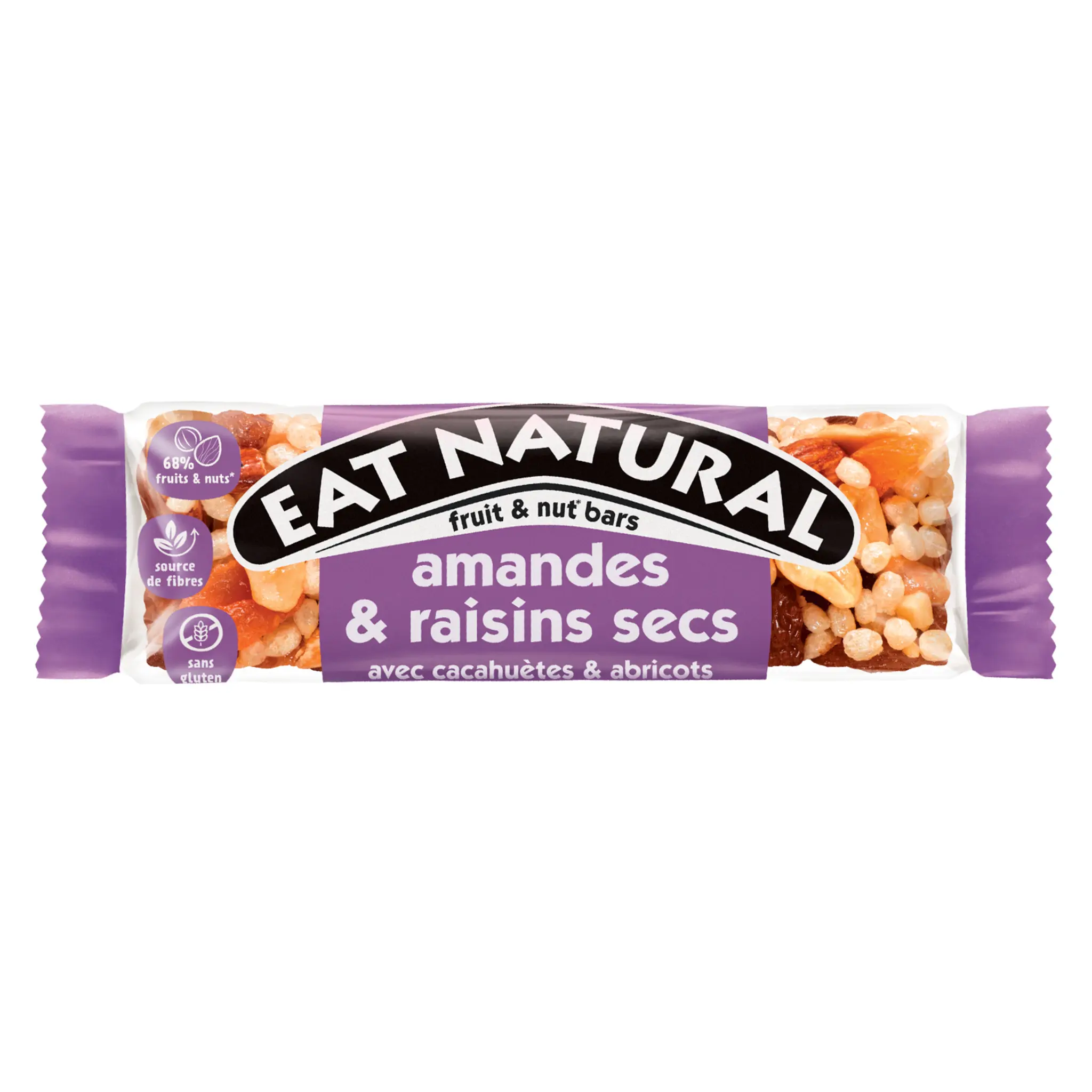 EAT NATURAL Barre de céréales aux amandes et raisins secs