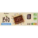 AUCHAN BIO CULTIVONS LE BON Biscuits petit beurre avec tablette de chocolat au lait