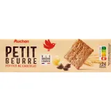 AUCHAN Biscuits petit beurre aux pépites de chocolat