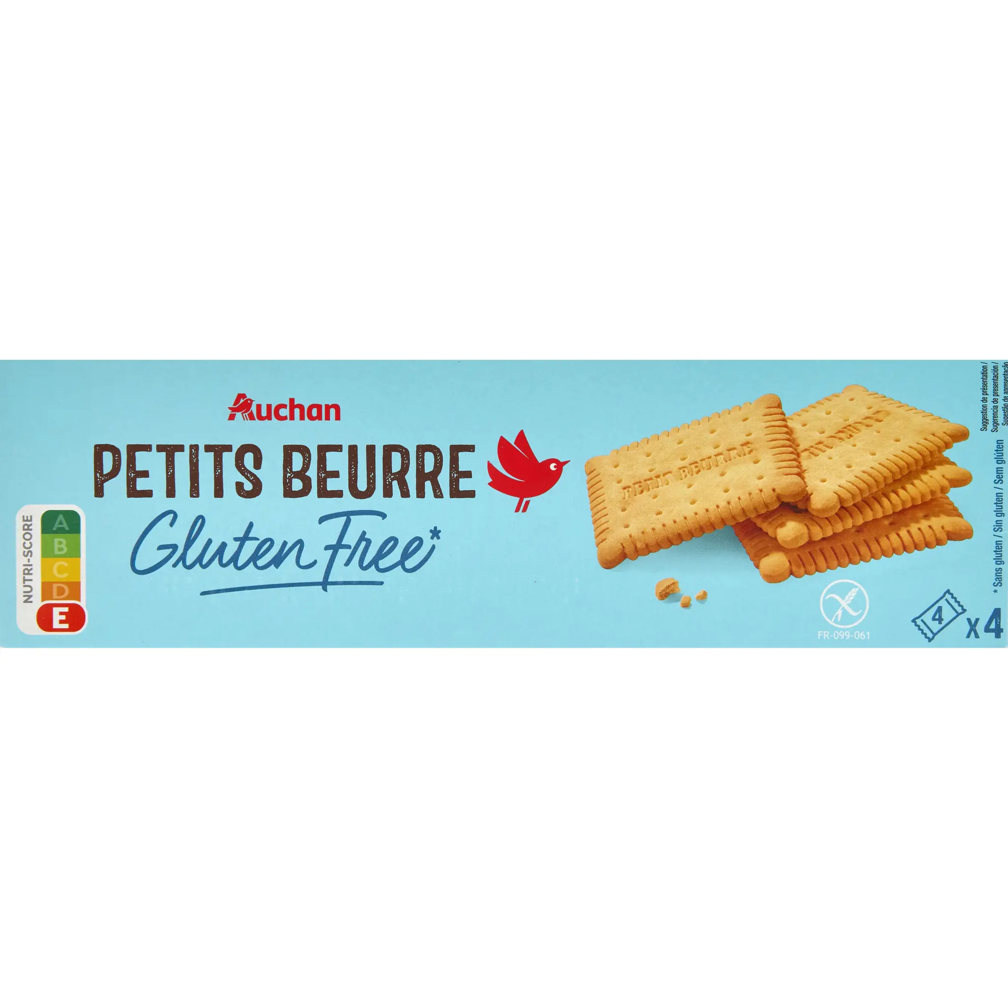 AUCHAN Biscuits petit beurre sans gluten sachets fraîcheur