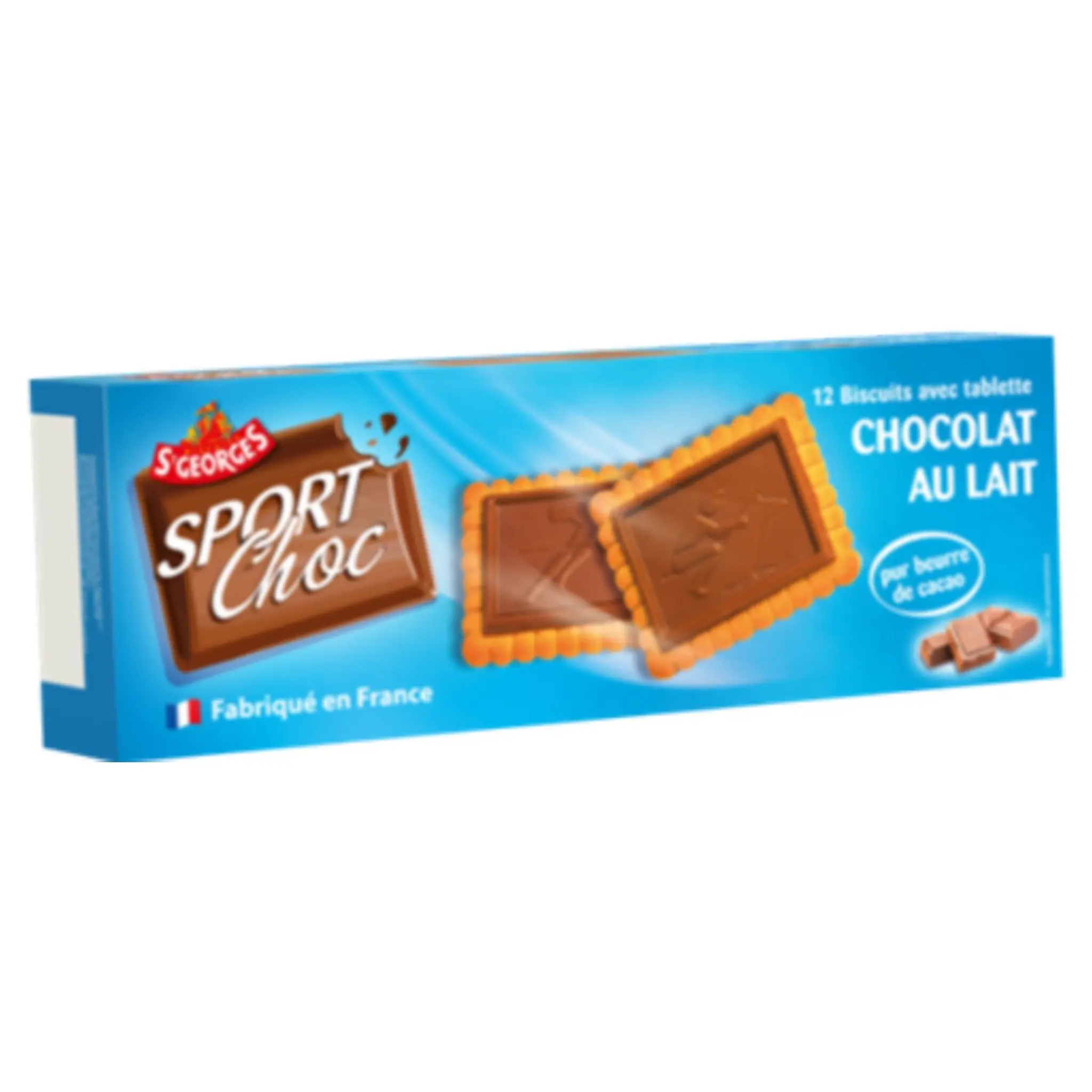 ST GEORGES Biscuits avec tablette chocolat au lait pur beurre de cacao