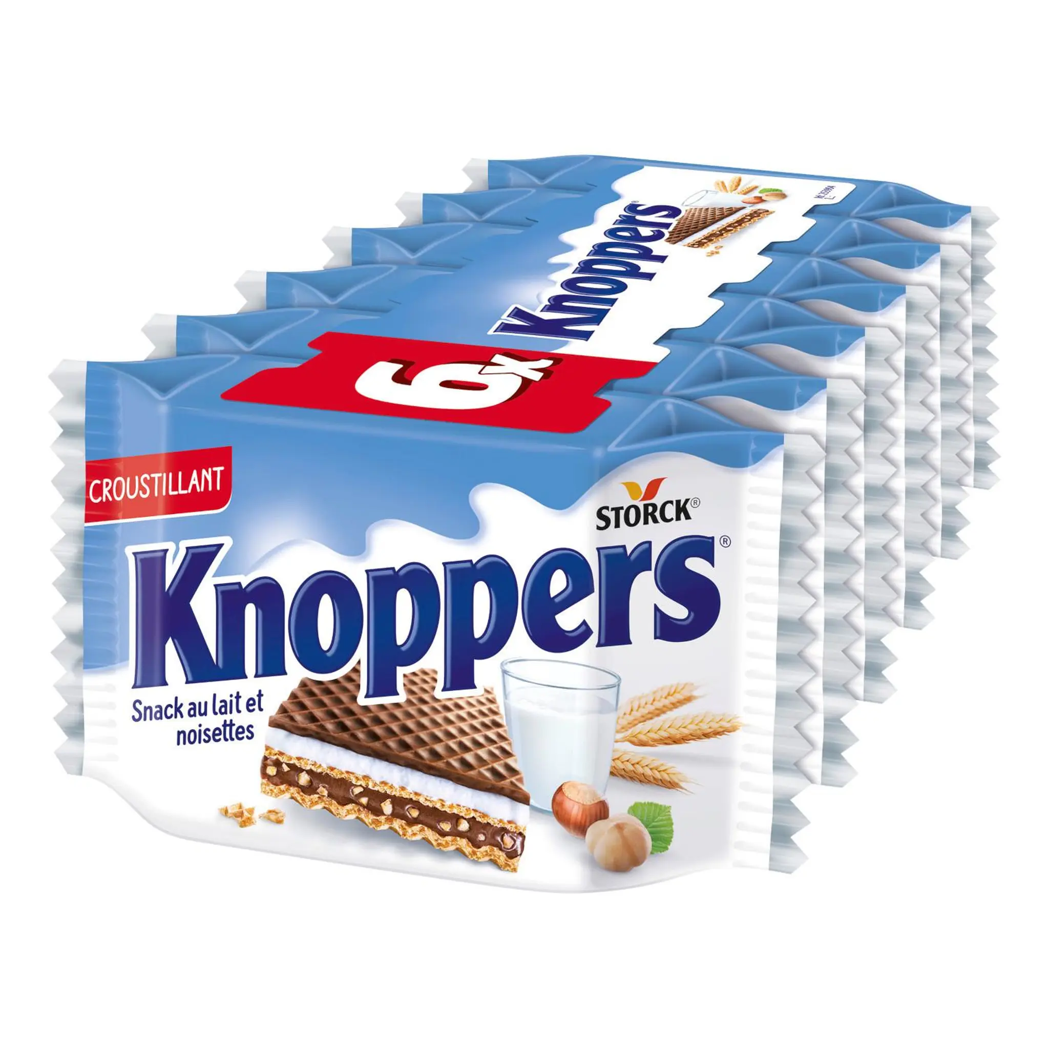 KNOPPERS Gaufrette fourrée au lait et noisettes