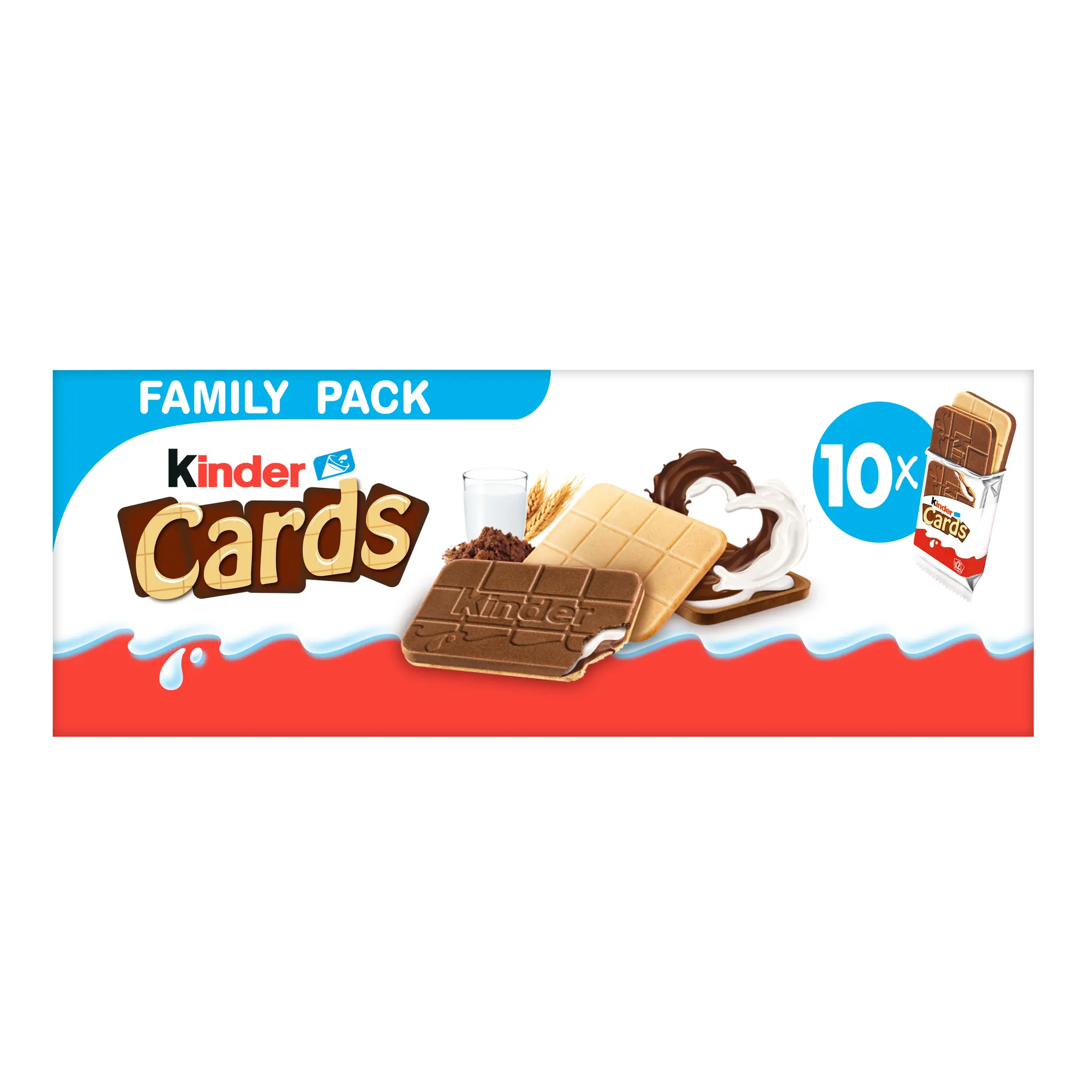 KINDER Cards gaufrettes fourrées au lait et au cacao