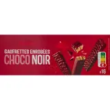 AUCHAN Gaufrette enrobée de chocolat noir