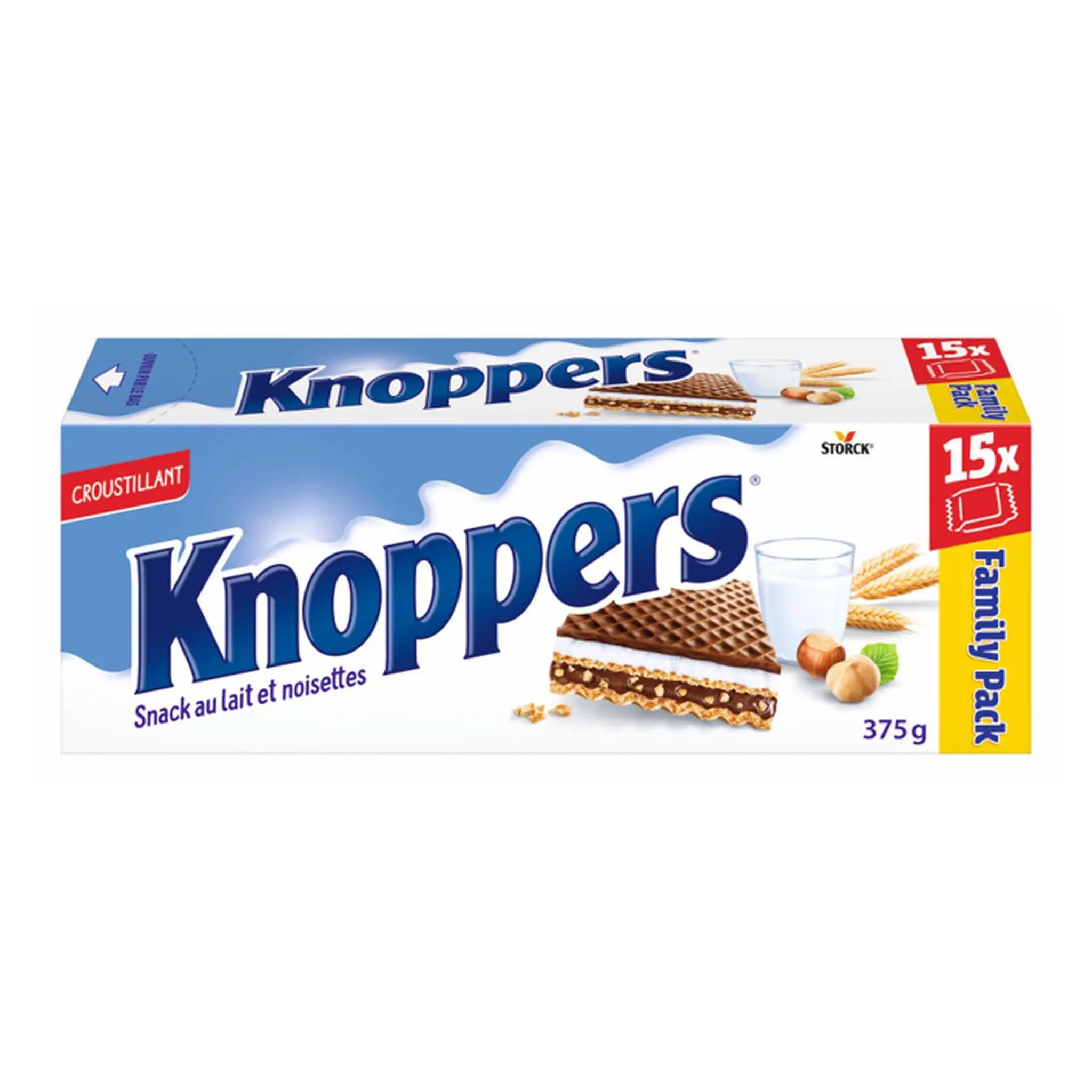 KNOPPERS Gaufrettes fourrées au lait et aux noisettes