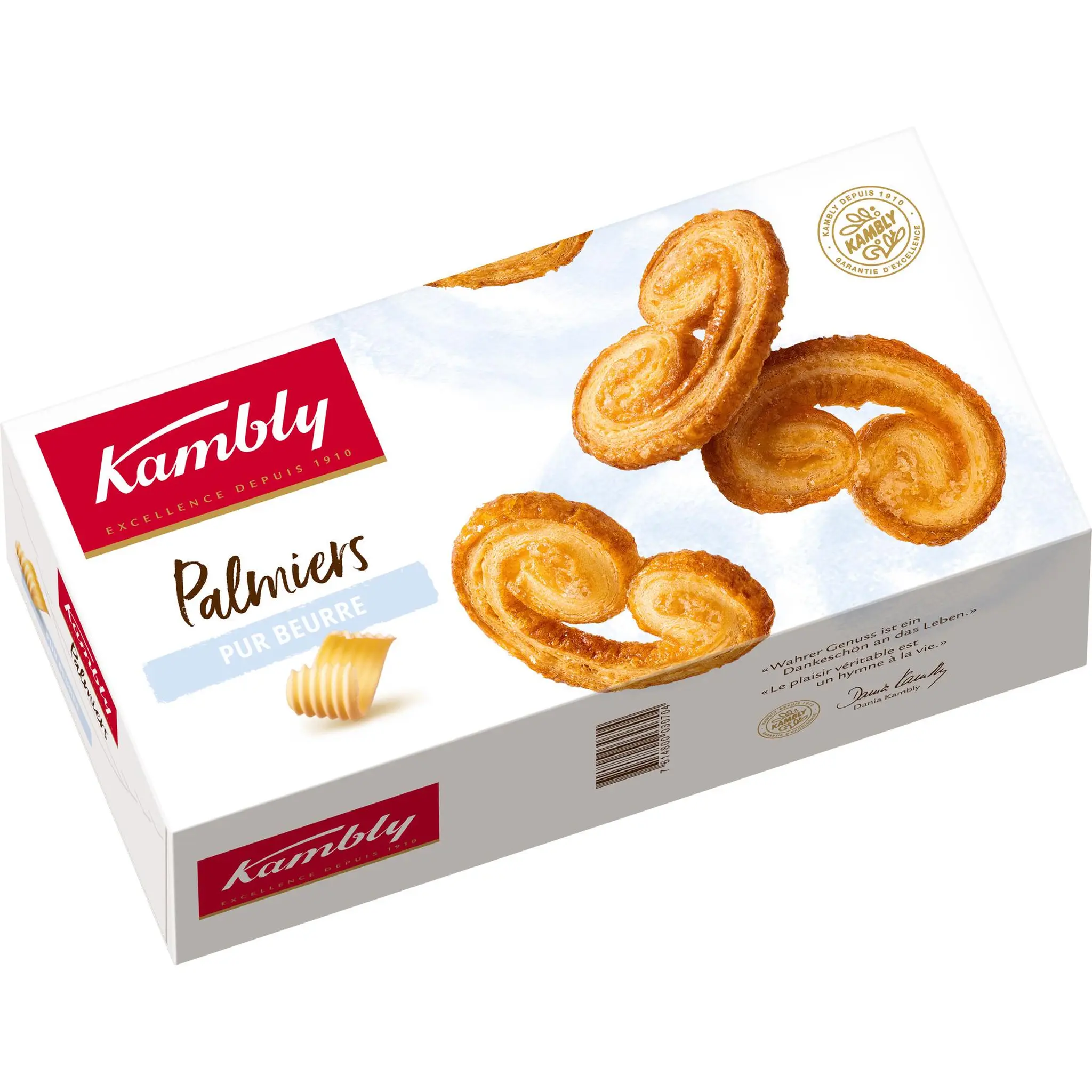 KAMBLY Biscuits Palmiers feuilletés sucrés au beurre