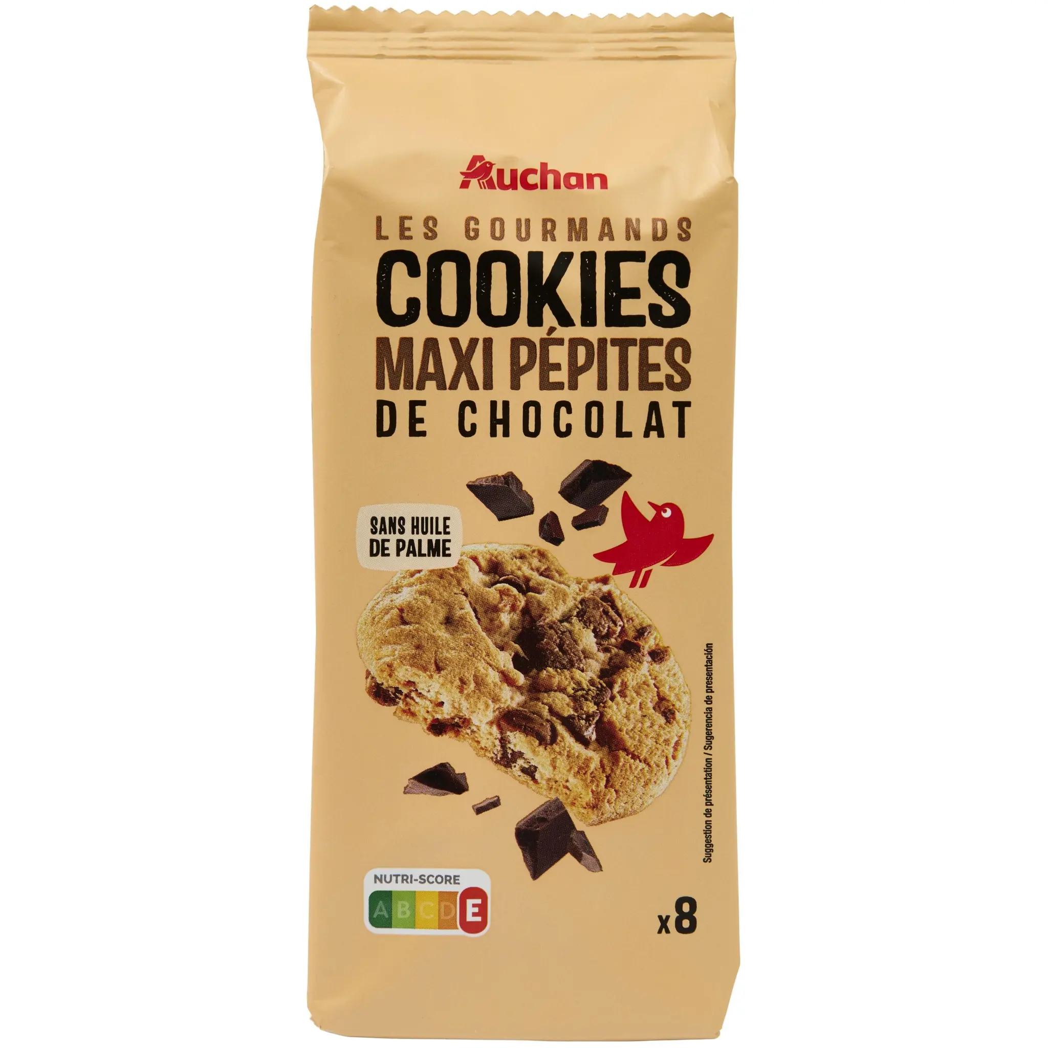 AUCHAN Cookies aux maxi pépites de chocolat