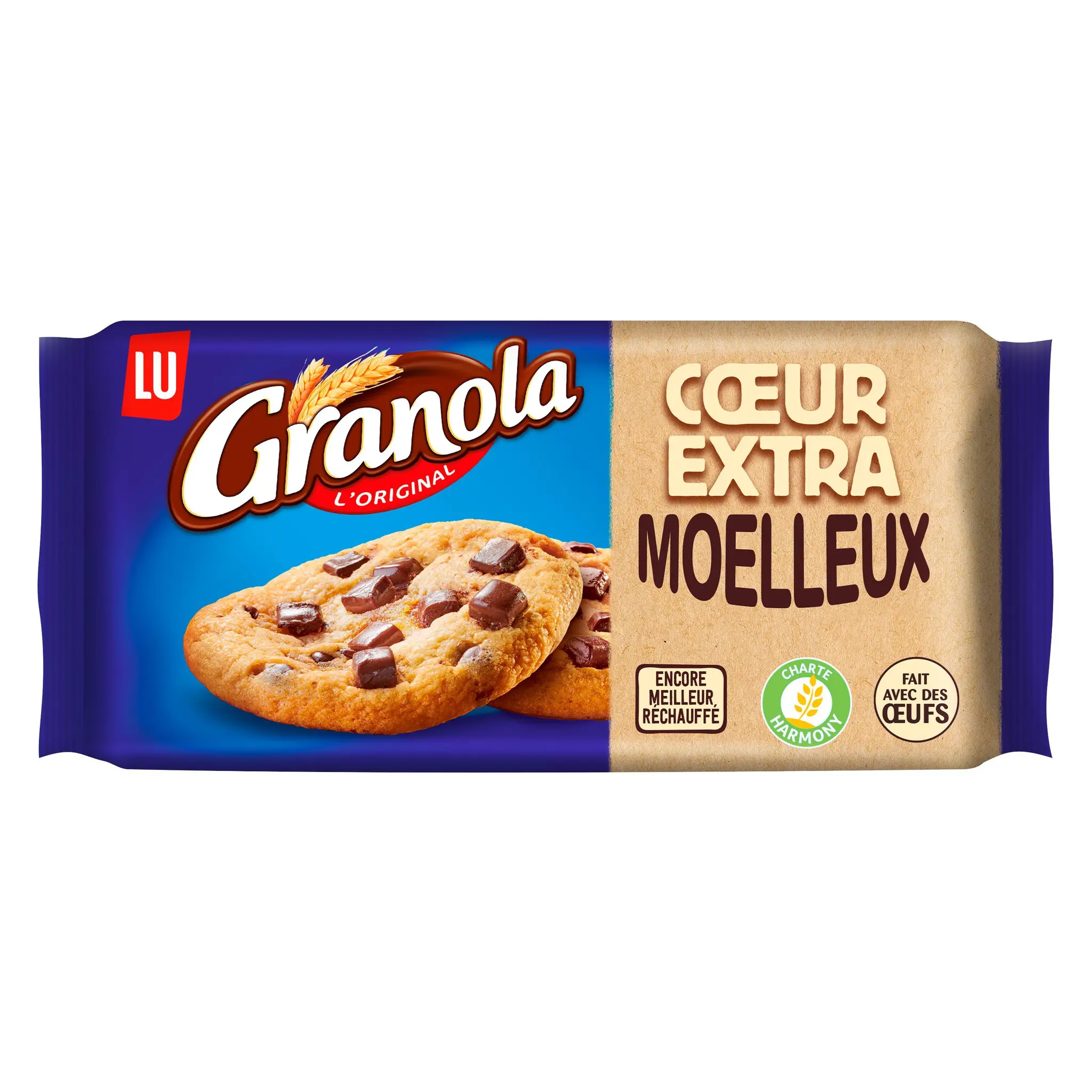 GRANOLA Cookies cœur extra moelleux aux pépites de chocolat
