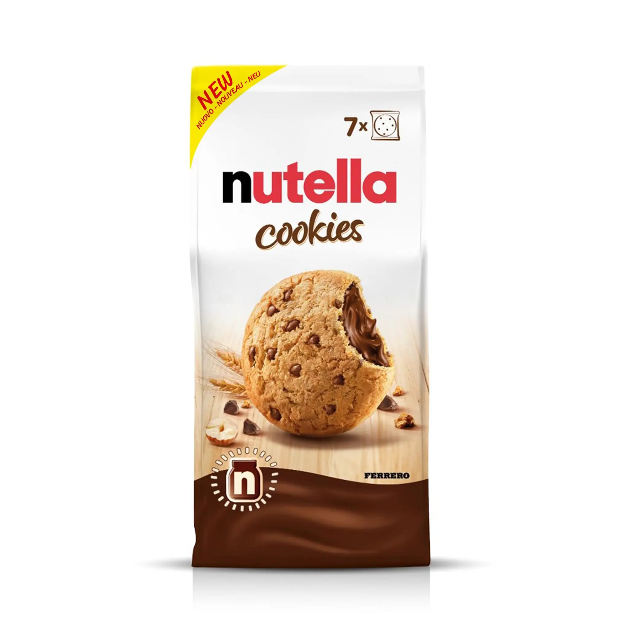 NUTELLA Cookies fourrés avec pépites au cacao et coeur noisettes cacao en sachets individuels