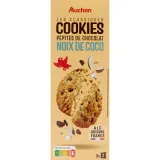 AUCHAN Cookies au chocolat avec pépites de chocolat et noix de coco
