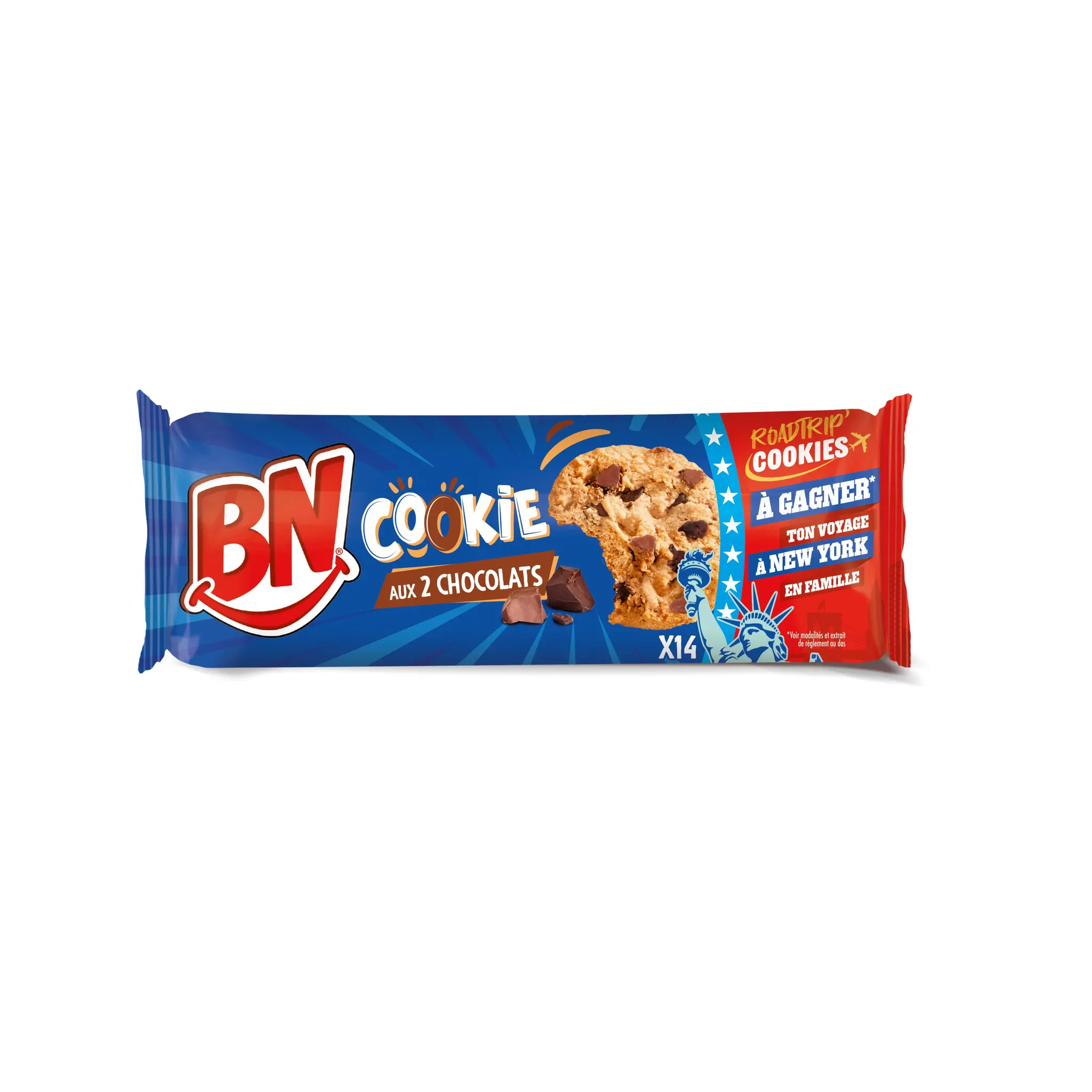 BN Cookies avec des pépites de chocolat noir et de chocolat au lait