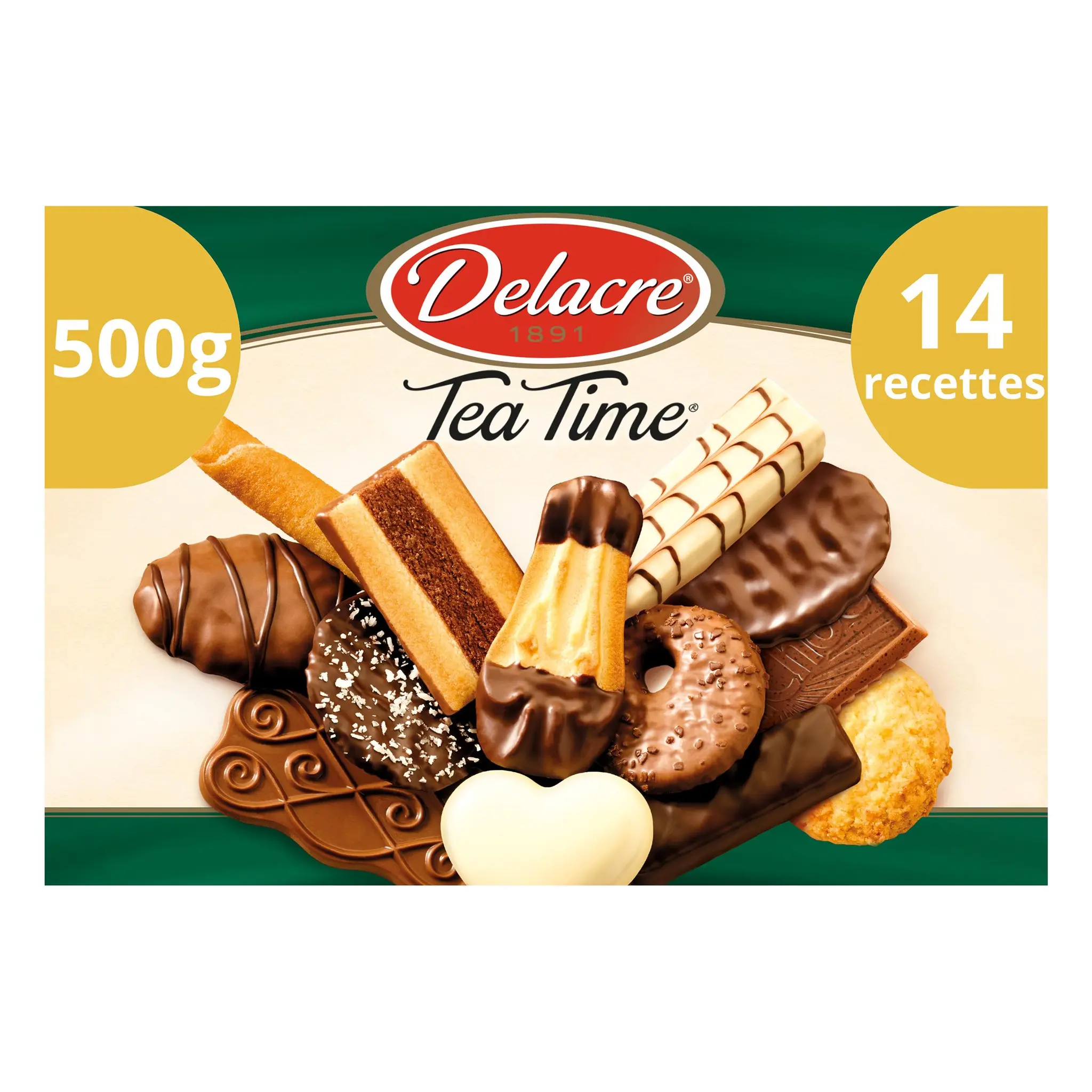 DELACRE Tea Time tradition assortiment de biscuits fins