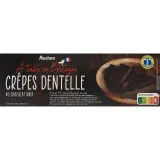 AUCHAN TERROIR Crêpes dentelle au chocolat noir