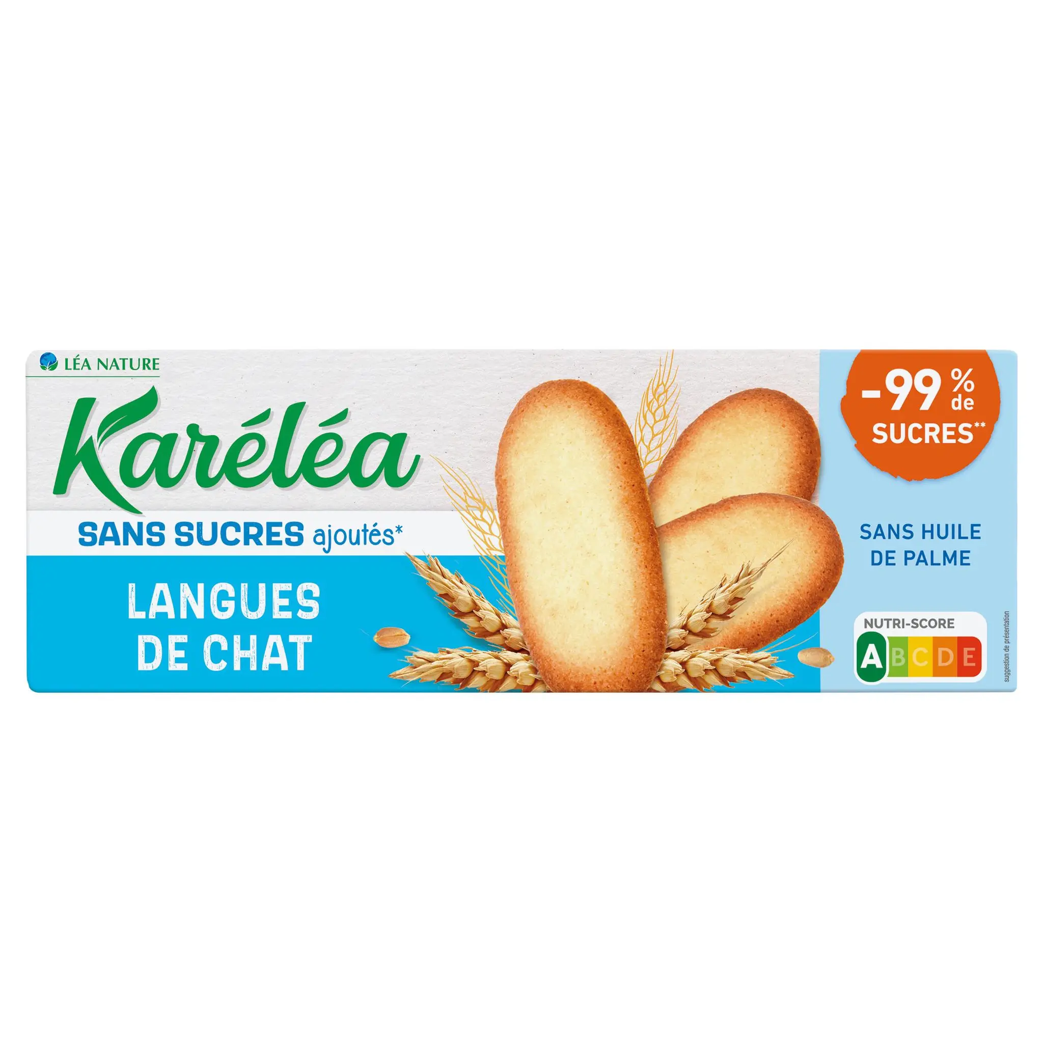 KARELEA Langues de chat nature sans sucres ajoutés