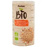 AUCHAN BIO Galettes de riz complet au sésame