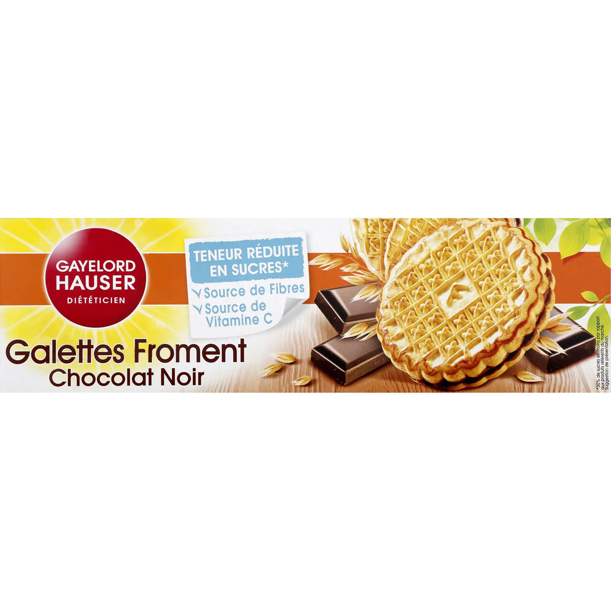 GAYELORD HAUSER Galettes au froment et chocolat noir réduit en sucre