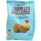 AUCHAN Coquilles moelleuses sans gluten sachets fraîcheur