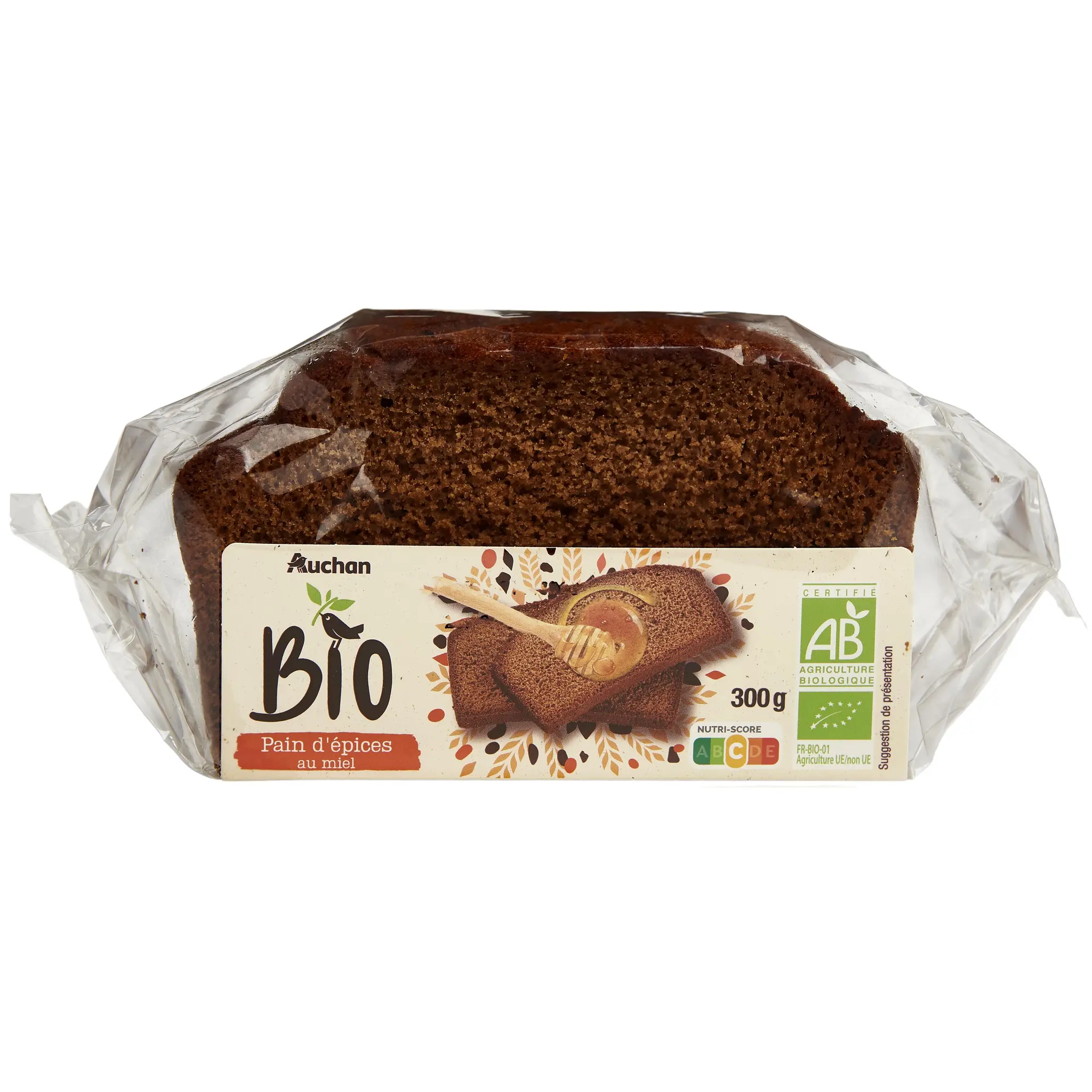 AUCHAN BIO Pain d'épices au miel