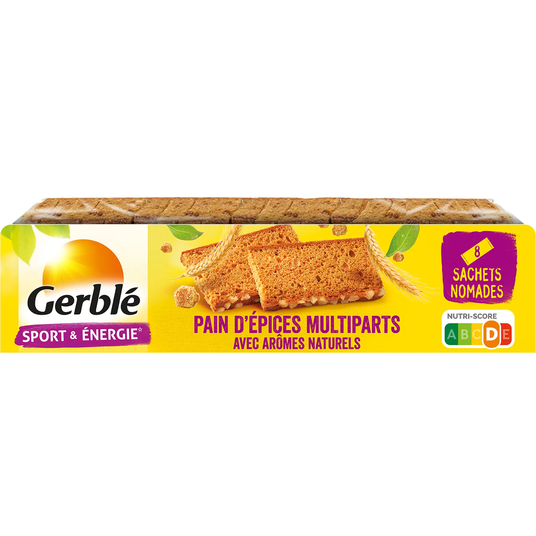 GERBLE Pain d'épices prétranché avec arôme naturel sachets fraîcheur