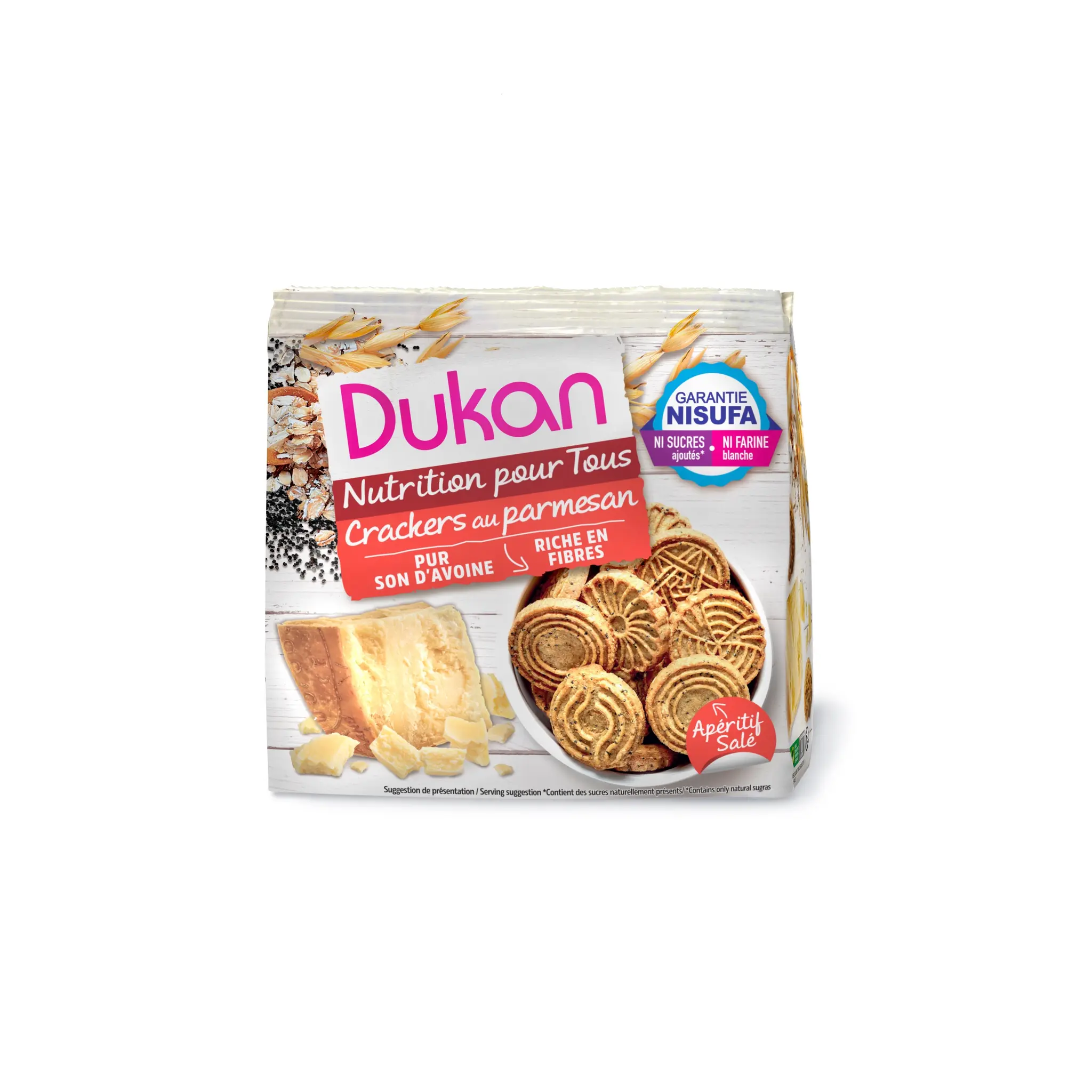 DUKAN Mini sablés au parmesan et graines au pur son d'avoine