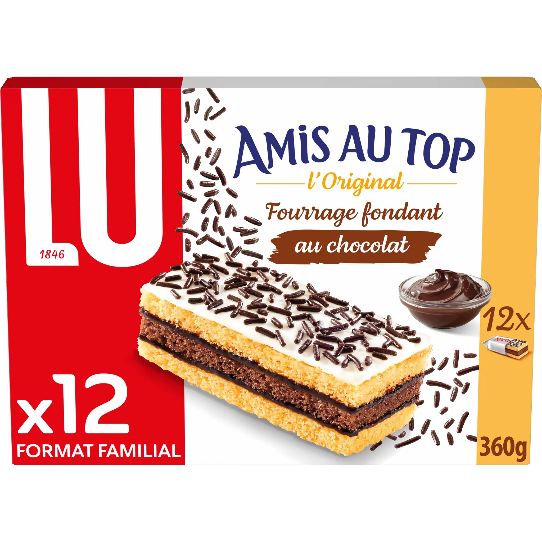 NAPOLITAIN L'Original Gâteaux moelleux fourrés au chocolat sachets individuels