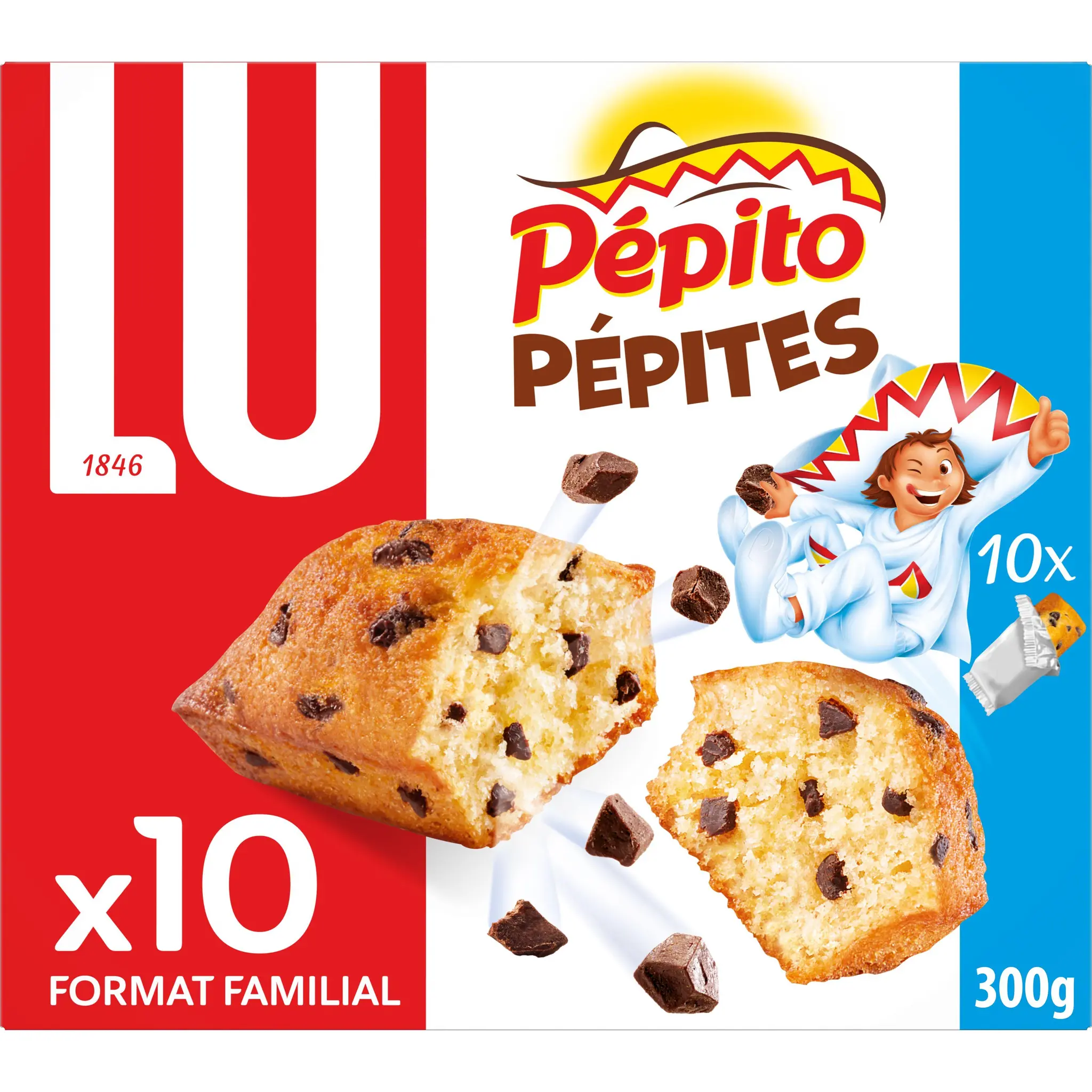 PEPITO Gâteaux moelleux aux pépites de chocolat sachets individuels