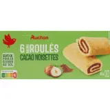 AUCHAN Mini roulés cacao noisette