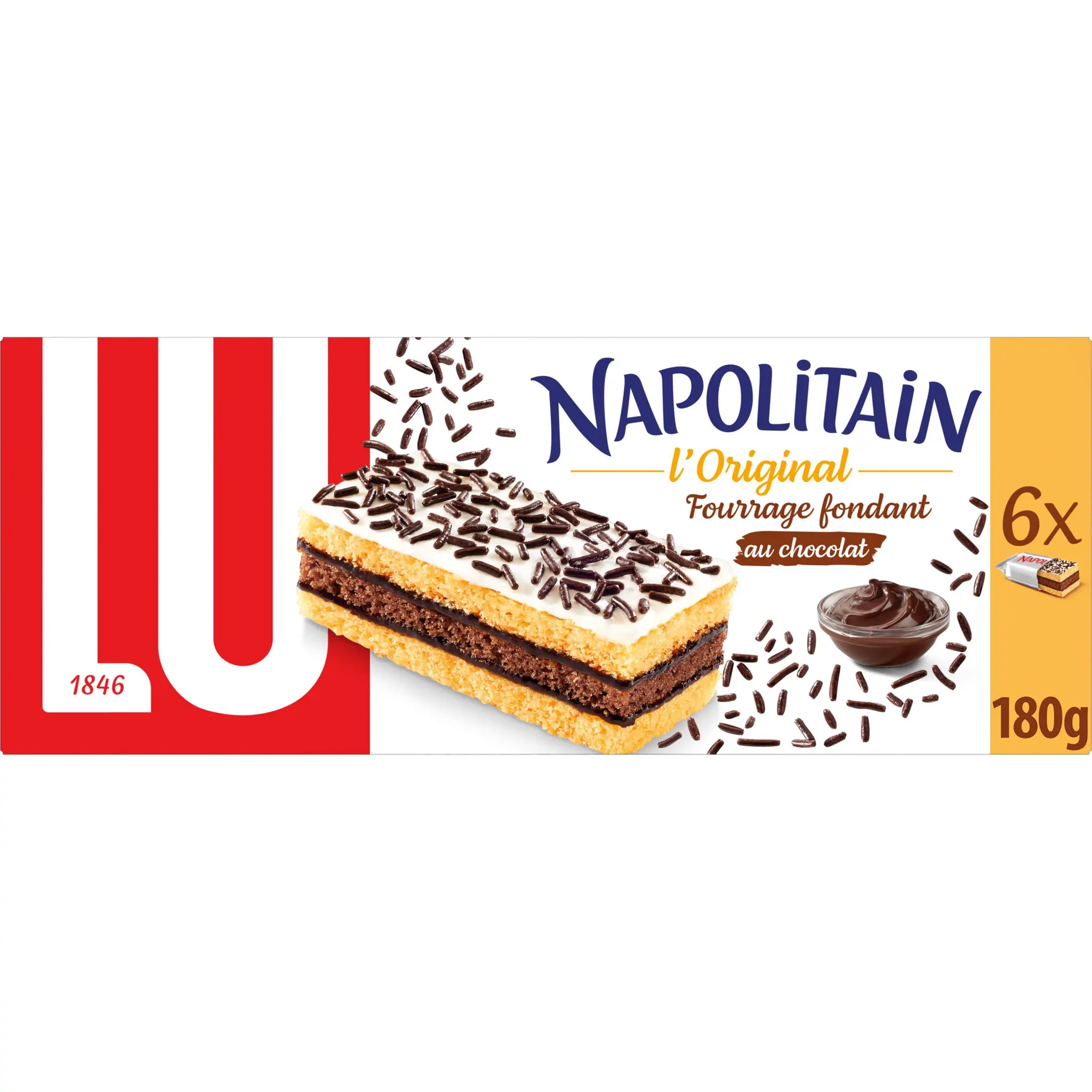 NAPOLITAIN L'original gâteau moelleux au chocolat sachets individuels
