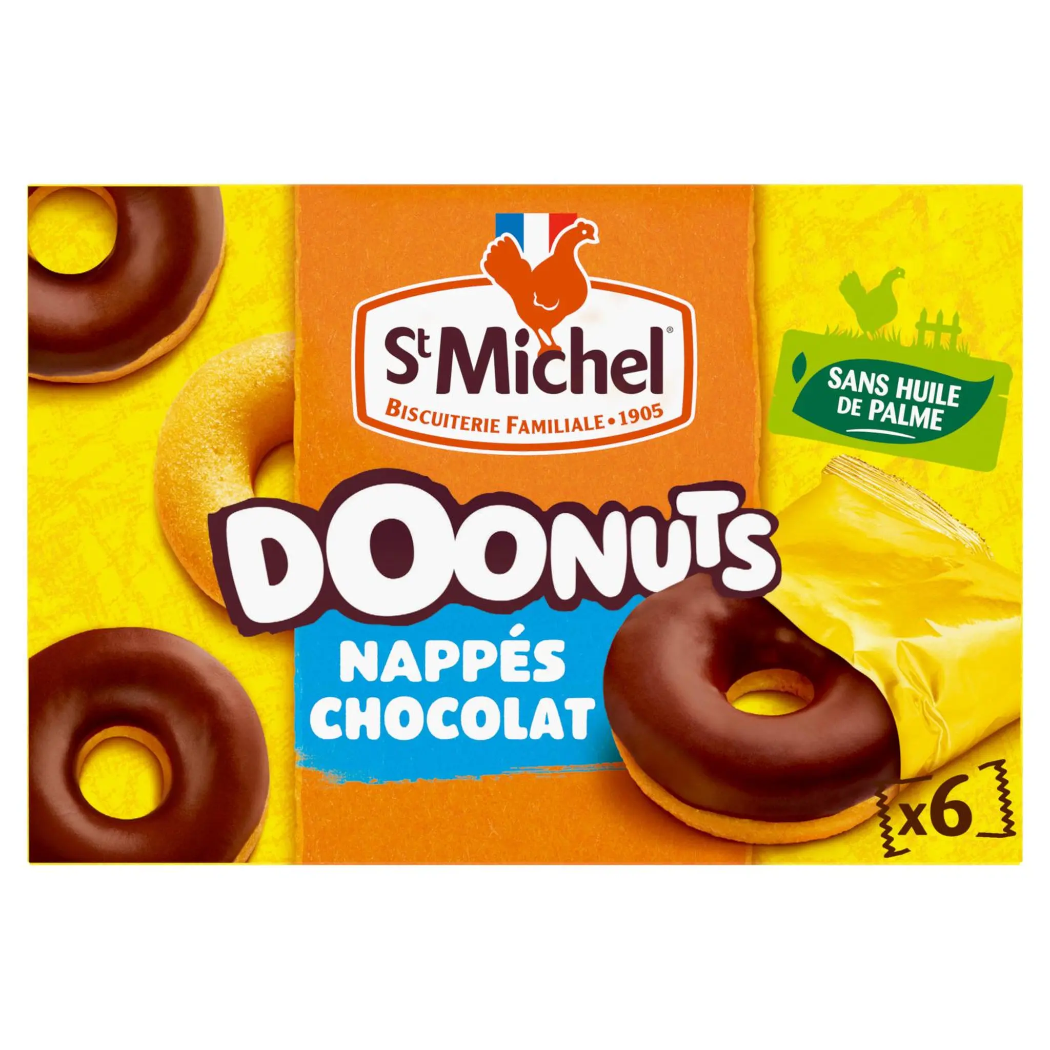 ST MICHEL Doonuts nappés au chocolat sans huile de palme sachets individuels