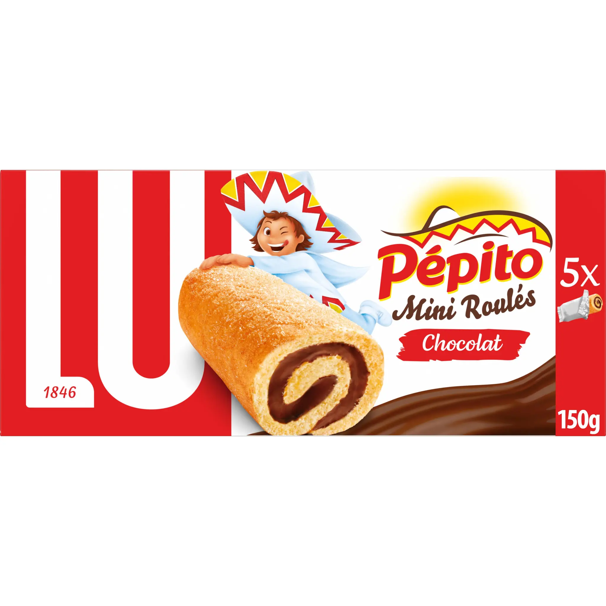 PEPITO Mini roulés gâteaux fourrés au chocolat sachets individuels