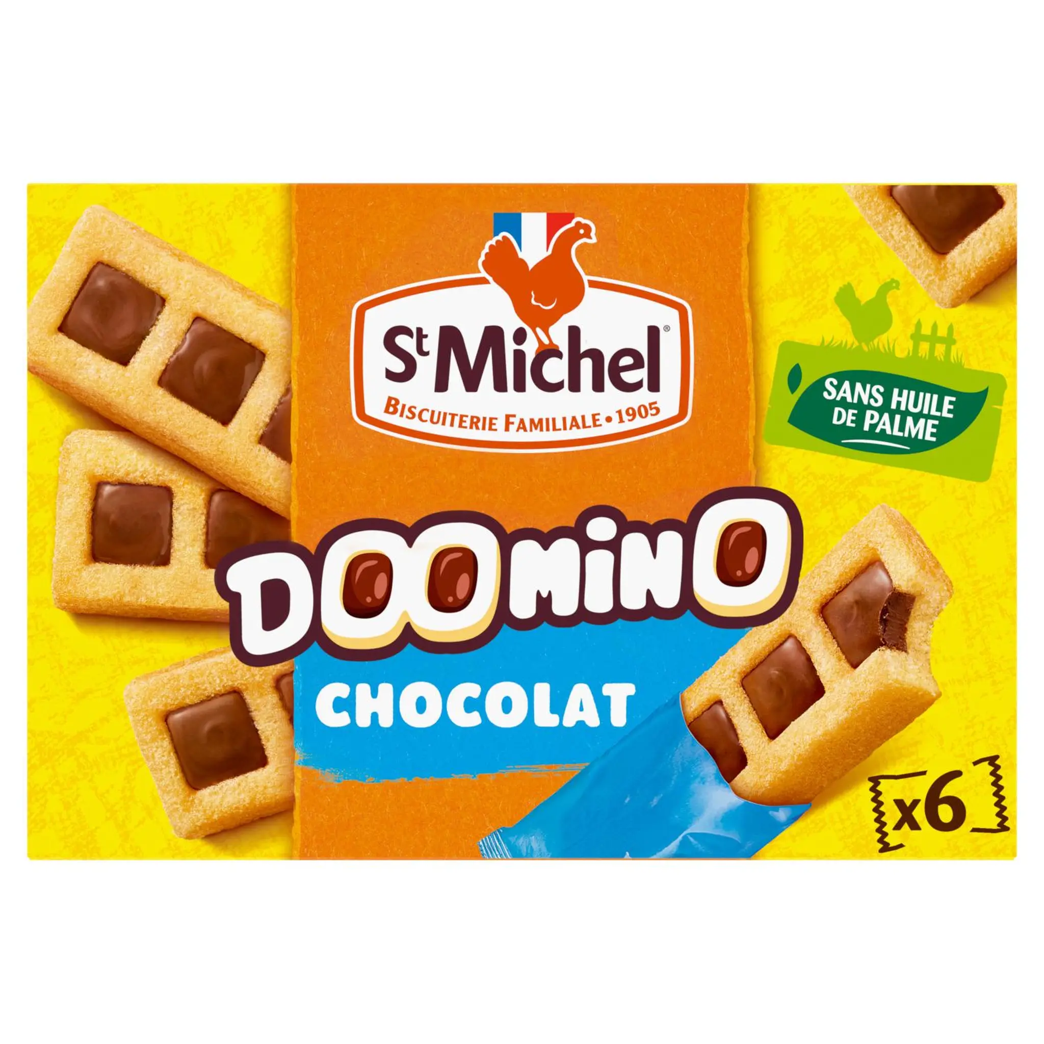 ST MICHEL Doomino gâteaux nappés au chocolat sans huile de palme sachets individuels