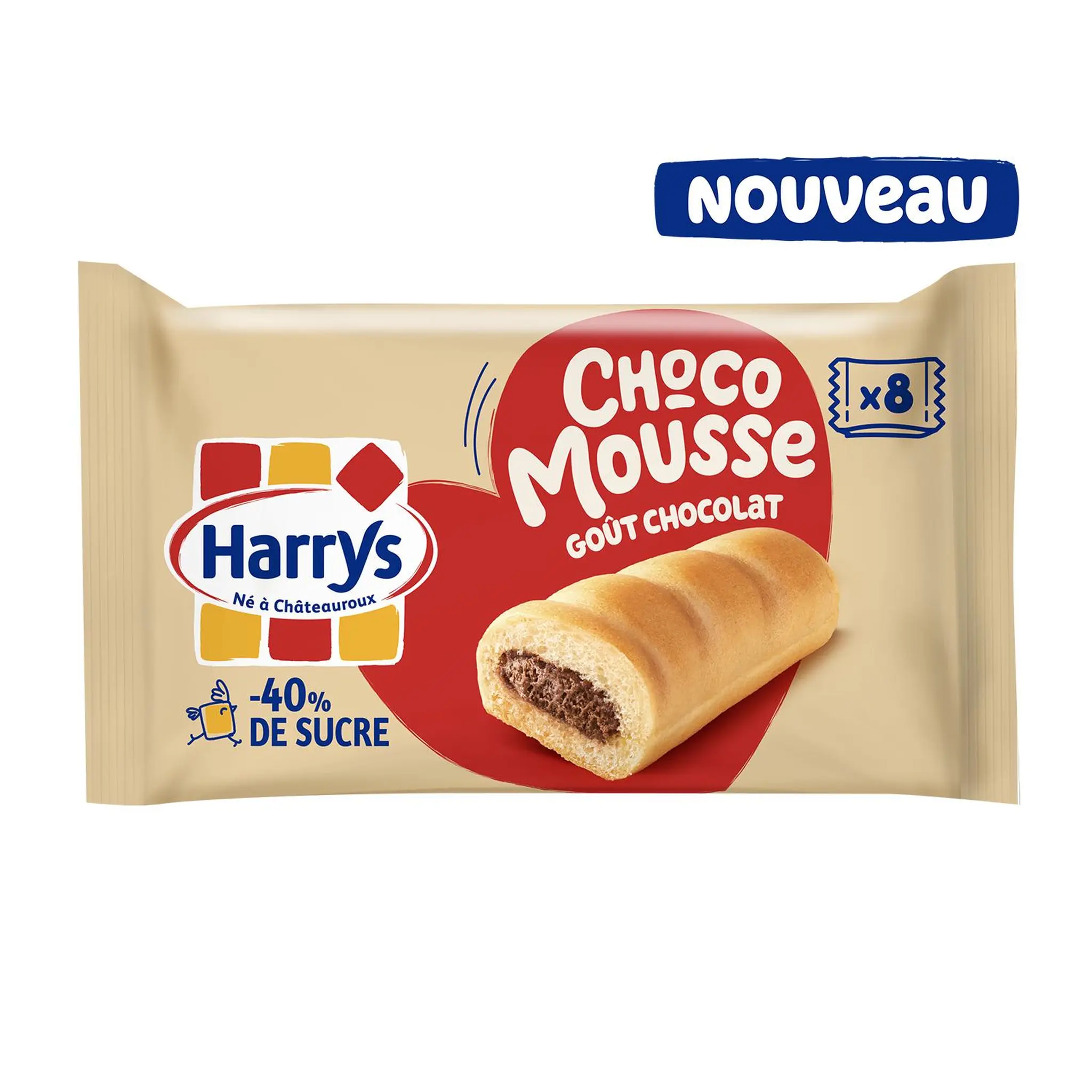 HARRYS Choco Mousse gâteaux moelleux fourrés chocolat sachets individuels