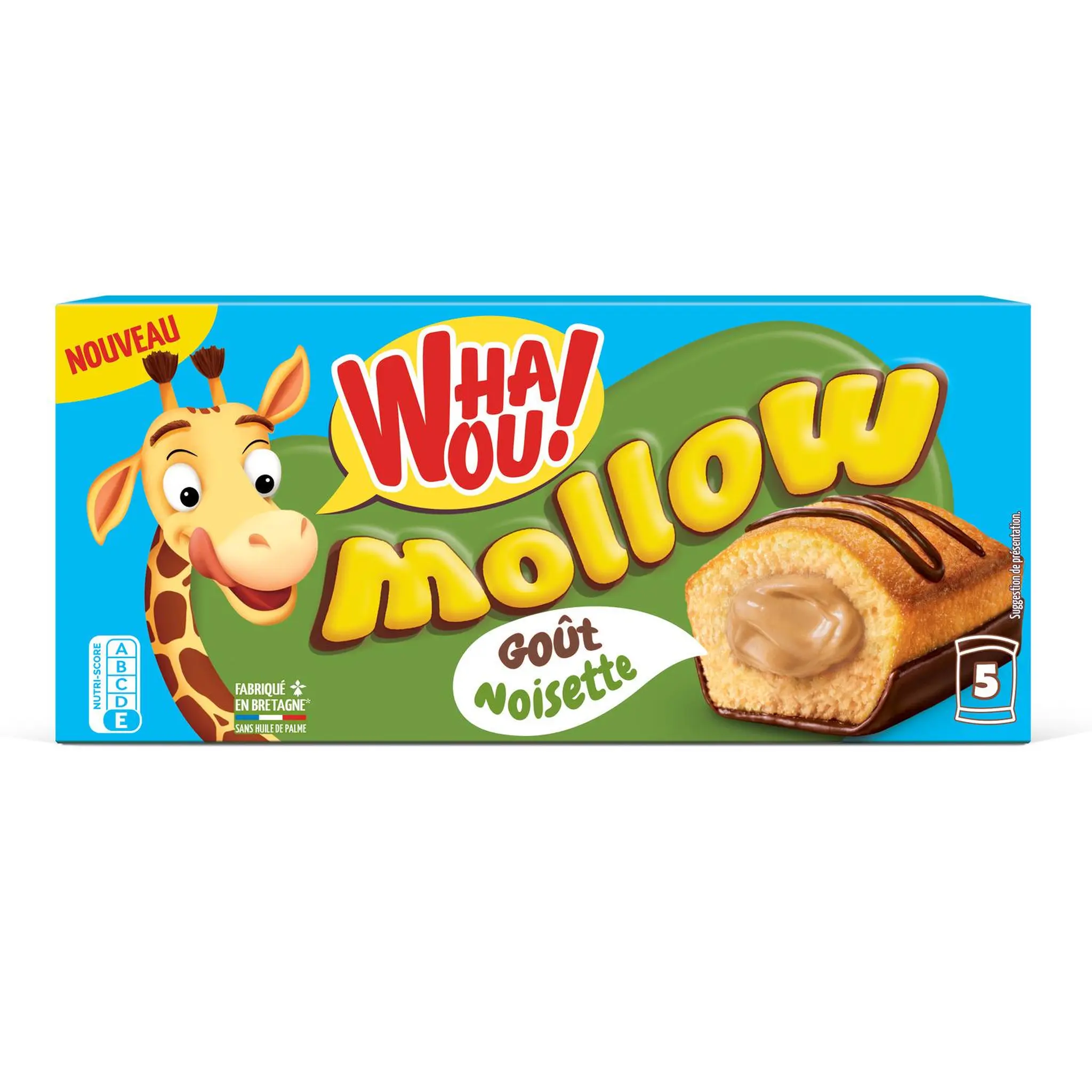 WHAOU Mollow mini gâteau fourré goût noisette