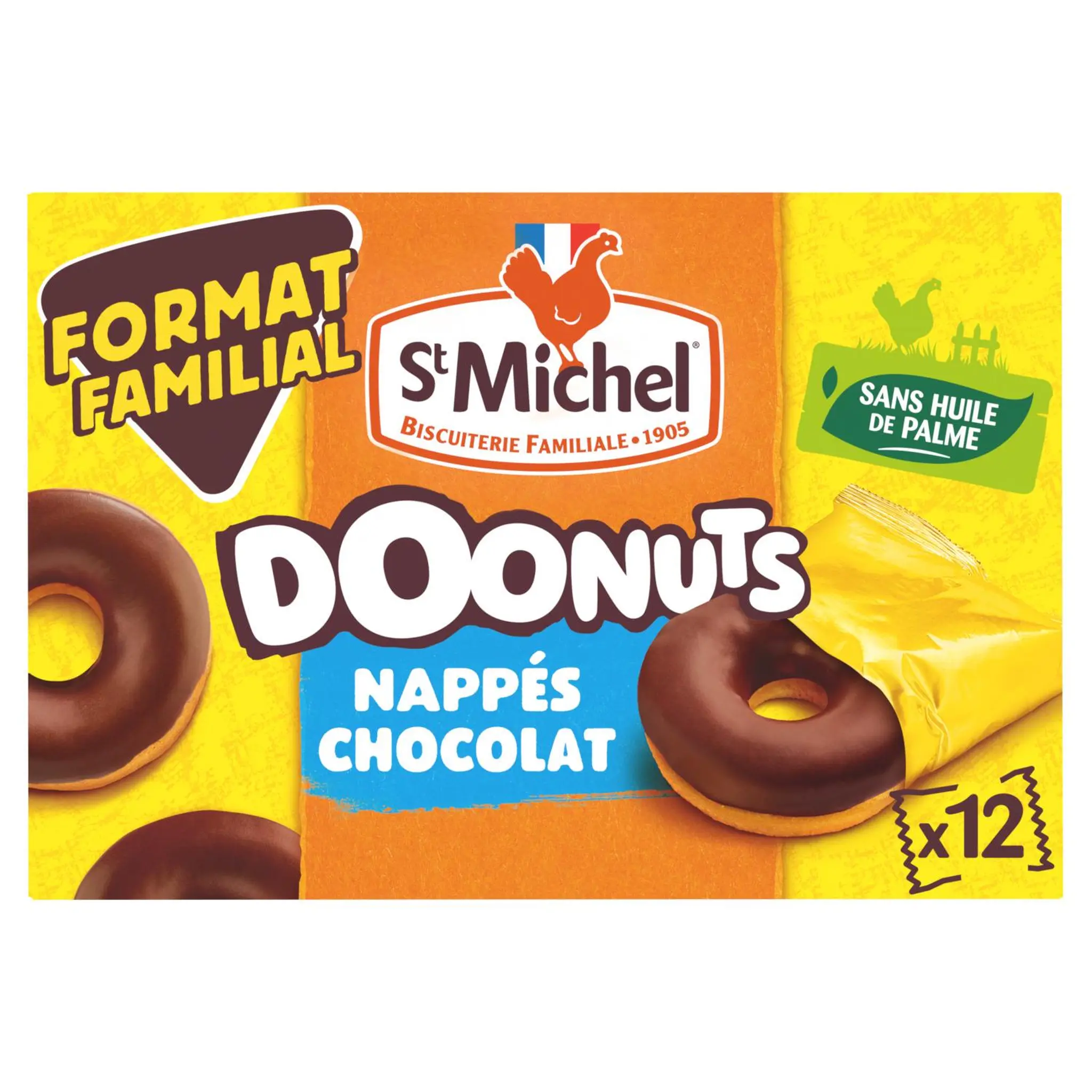 ST MICHEL Doonuts nappés au chocolat sans huile de palme sachets individuels