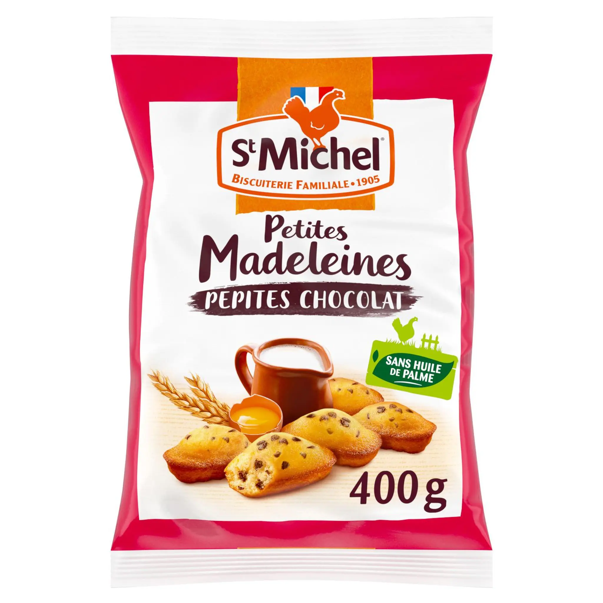 ST MICHEL Petites madeleines aux pépites de chocolat sans huile de palme