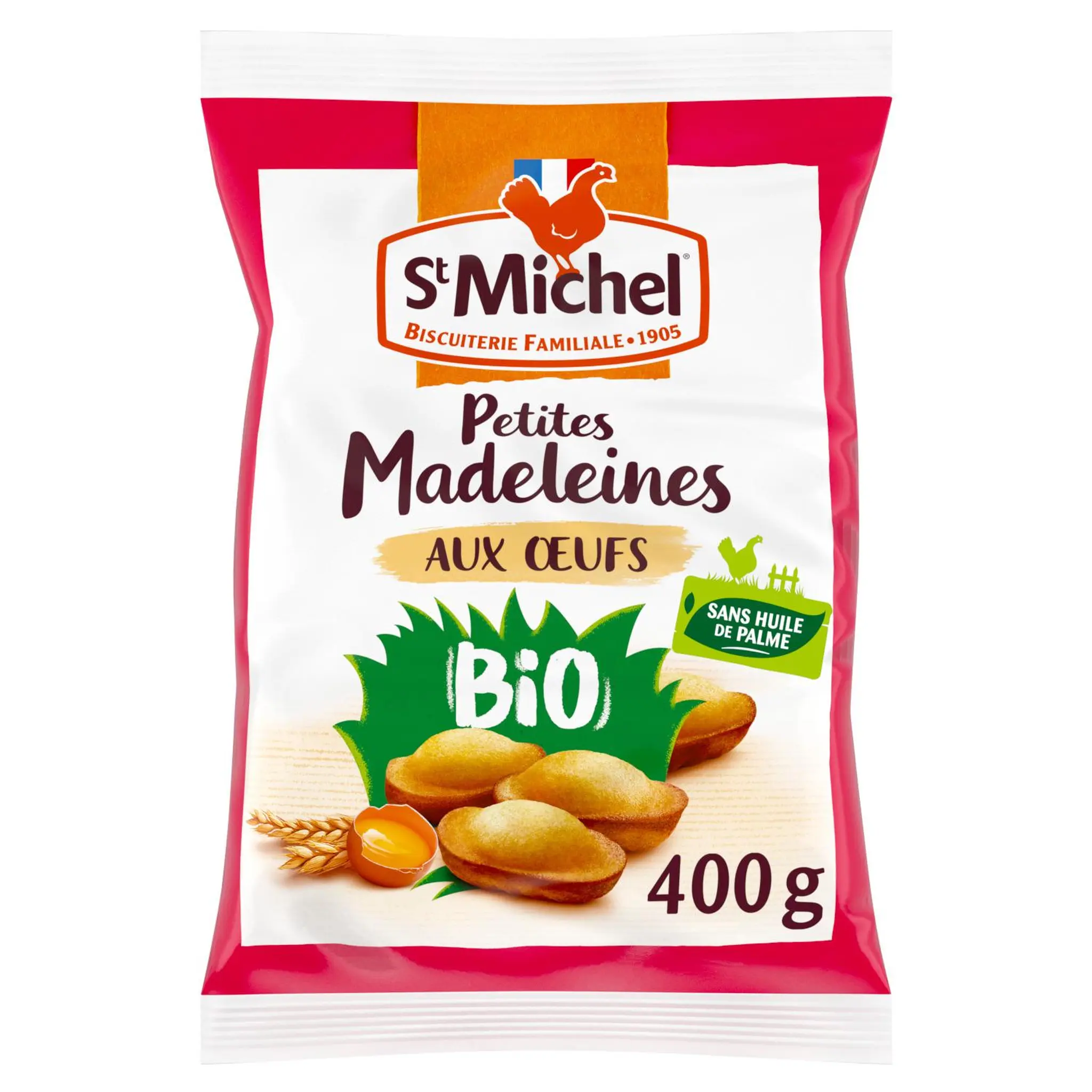 ST MICHEL Petites madeleines bio aux œufs sans huile de palme