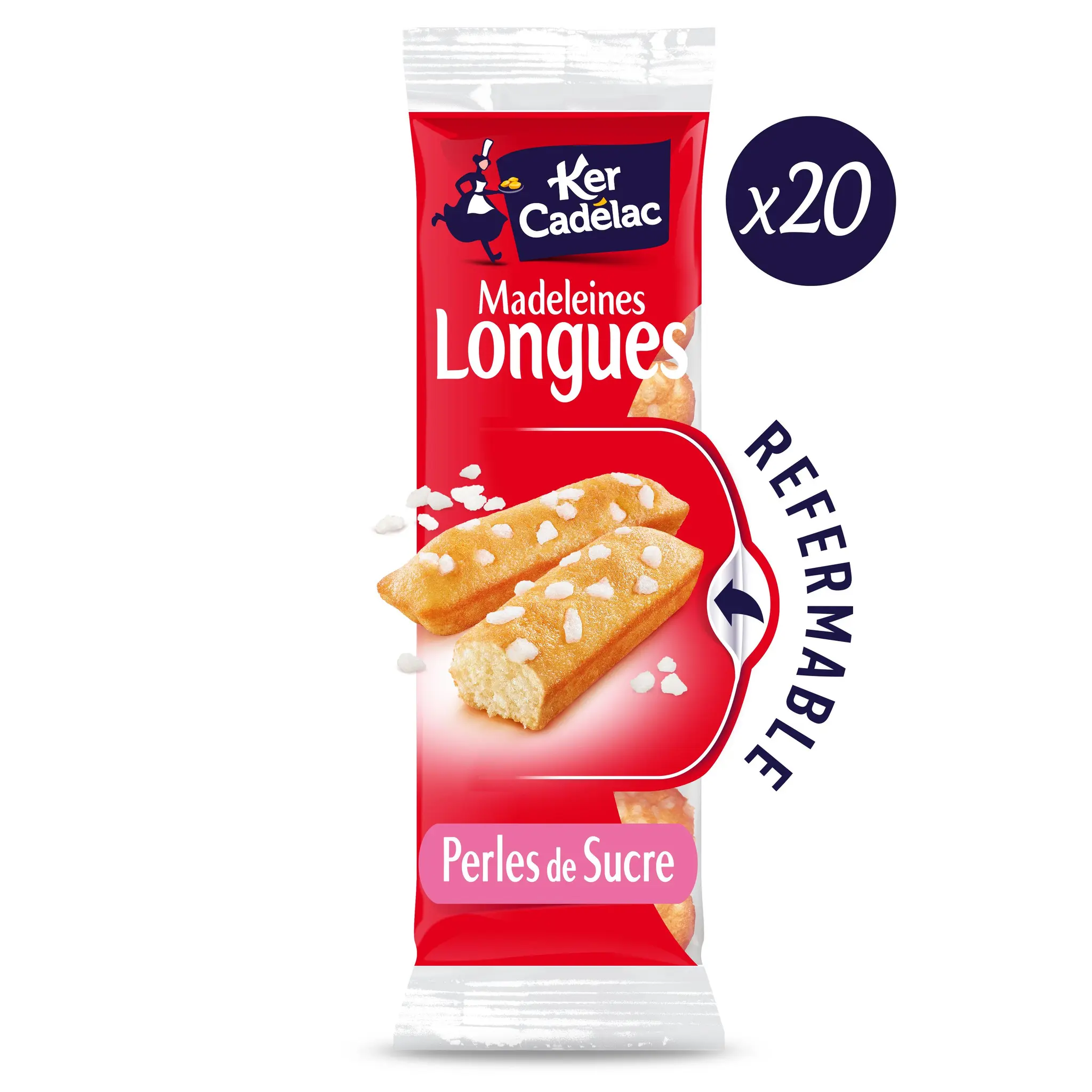 KER CADELAC Madeleines longues perles de sucre