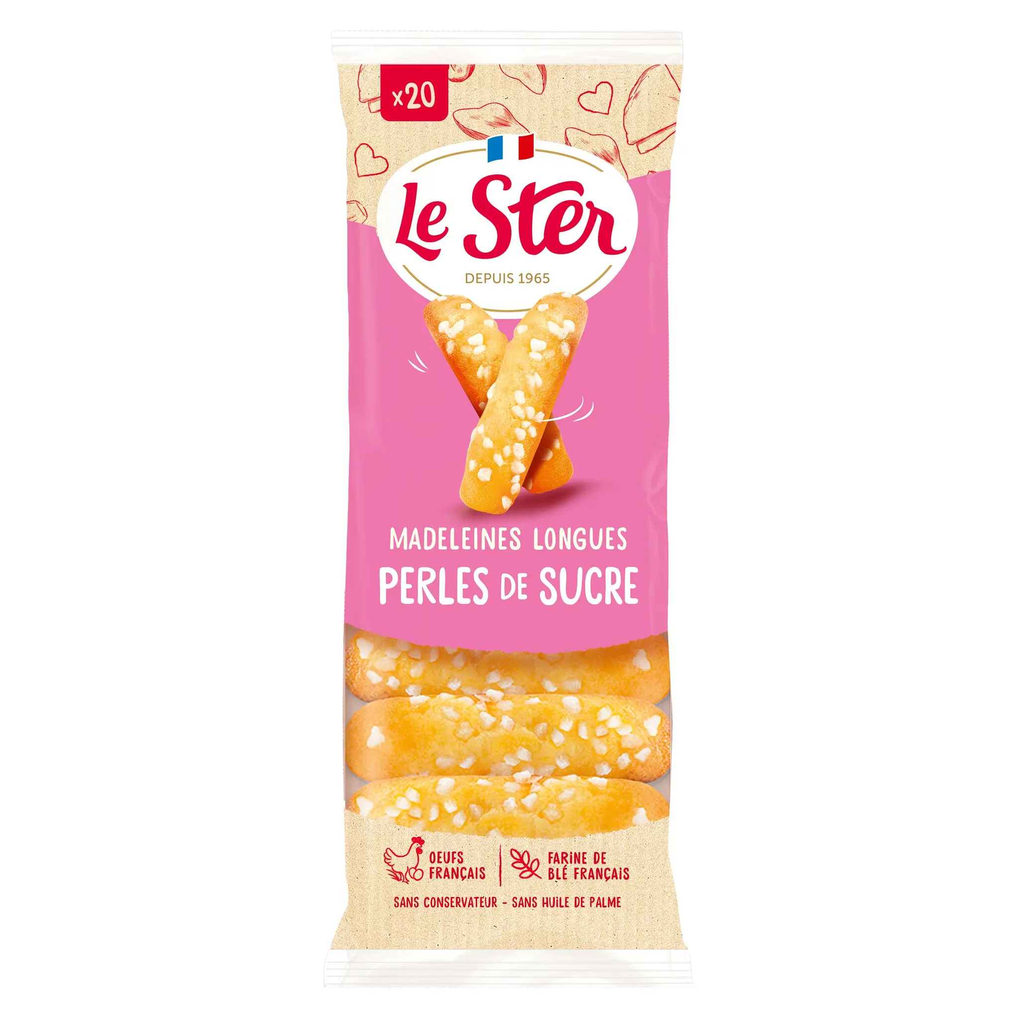 LE STER Madeleines longues aux perles de sucre