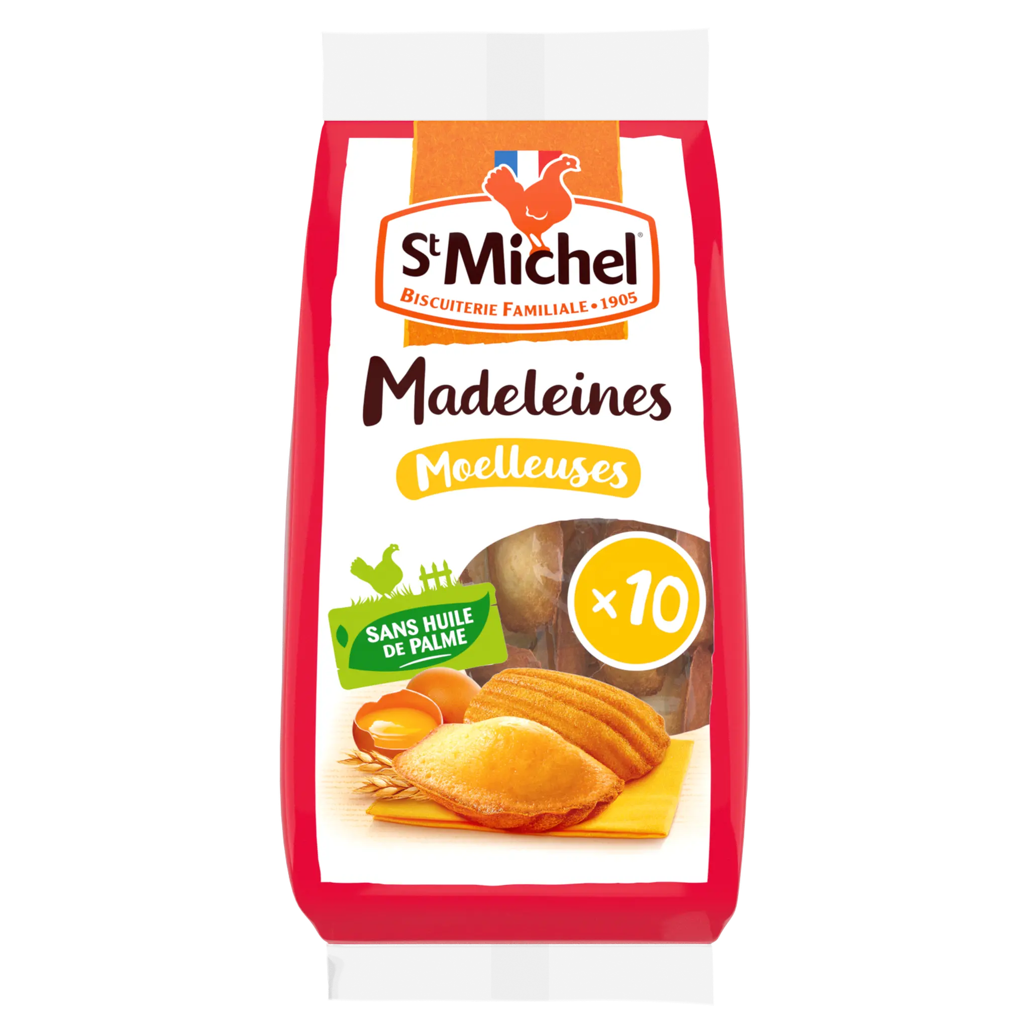 ST MICHEL Madeleines moelleuses sans huile de palme sachets individuels