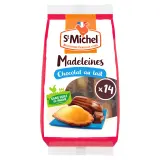ST MICHEL Madeleines nappées de chocolat sans huile de palme sachets individuels