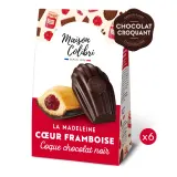 MAISON COLIBRI Madeleines coeur framboise et coque chocolat noir