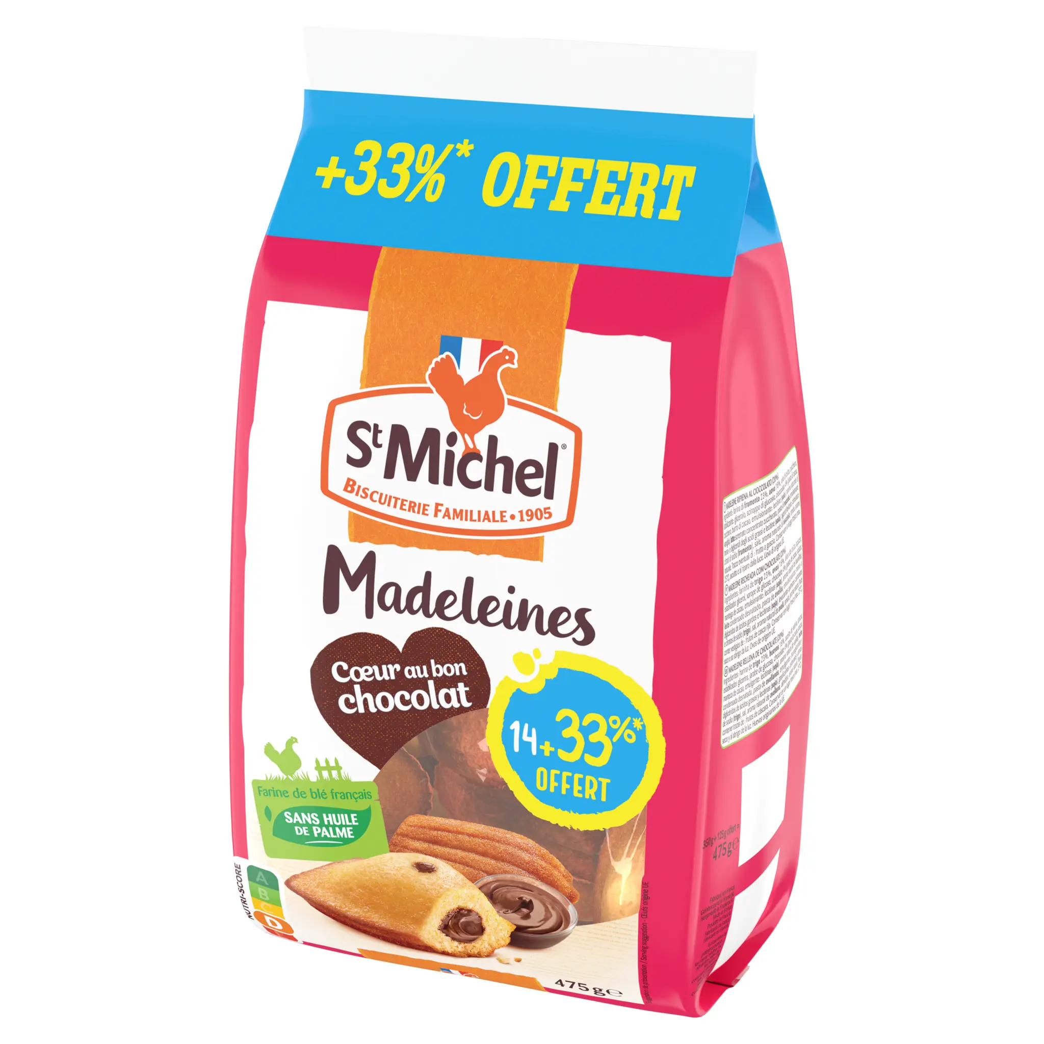ST MICHEL Madeleines cœur au bon chocolat