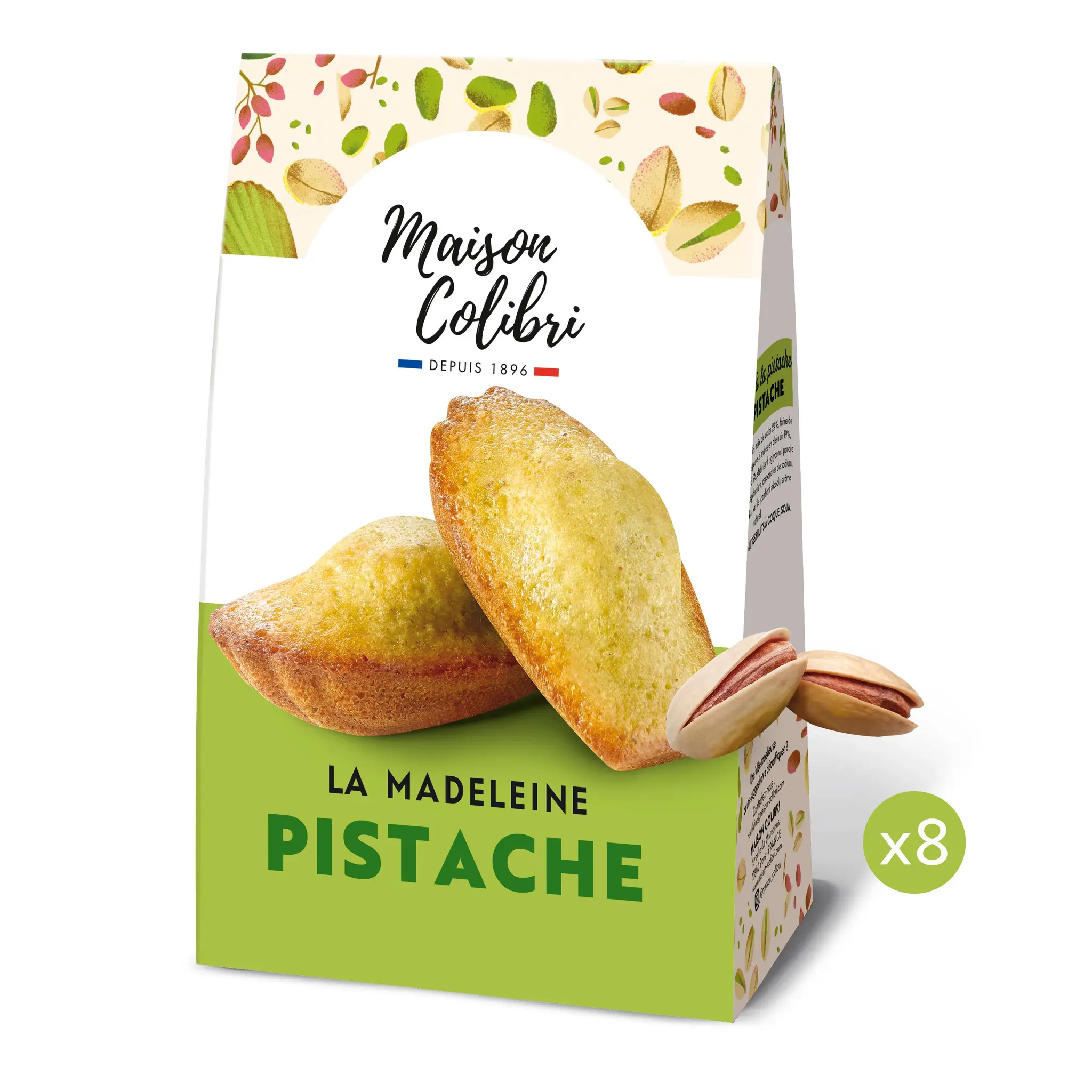 MAISON COLIBRI Madeleines à la pistache