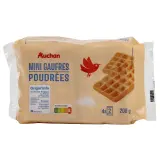 AUCHAN Mini gaufres poudrées au sucre glace