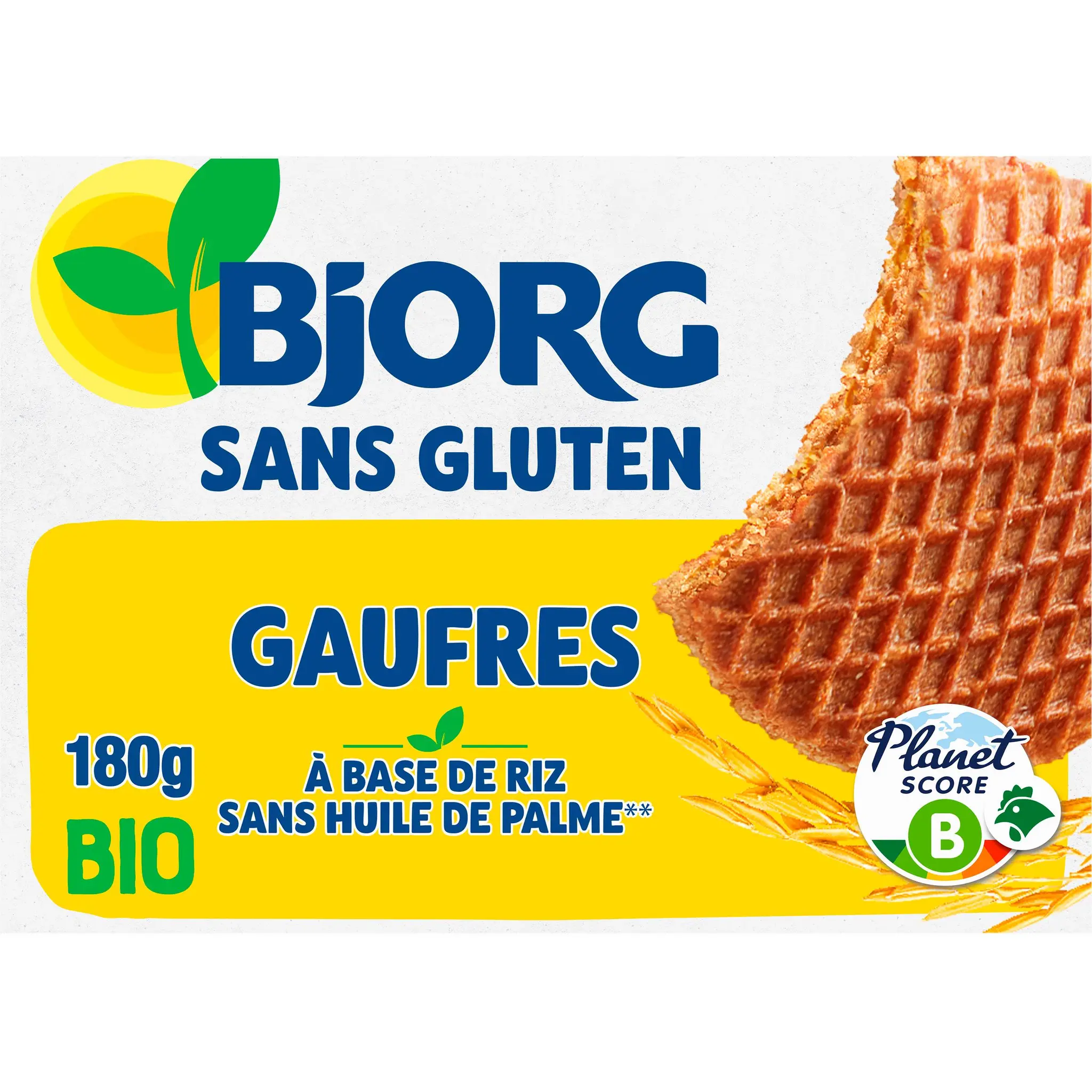 BJORG Gaufres sans gluten sans huile de palme bio