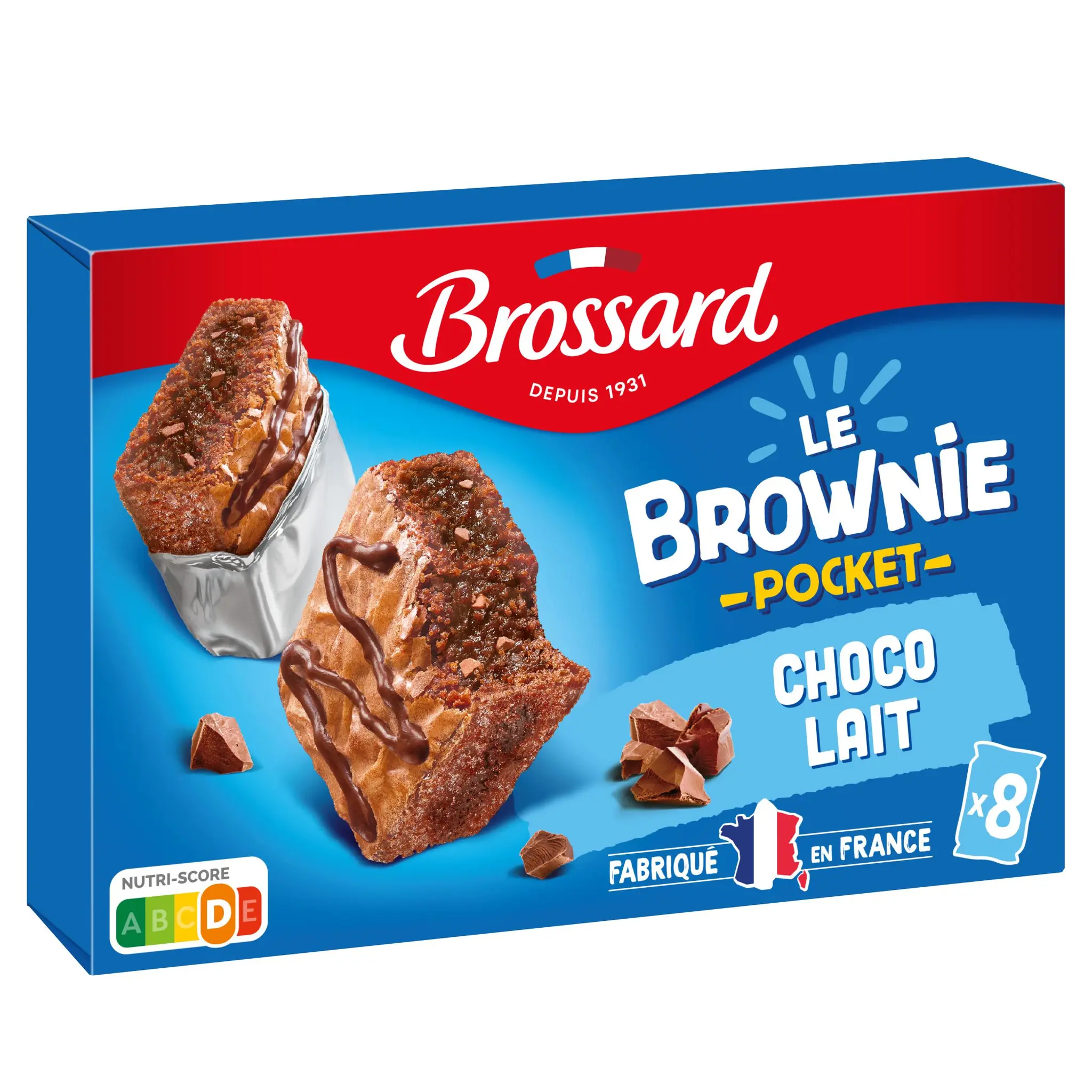 BROSSARD Brownie chocolat au lait sachets individuels