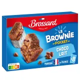 BROSSARD Brownie chocolat au lait sachets individuels